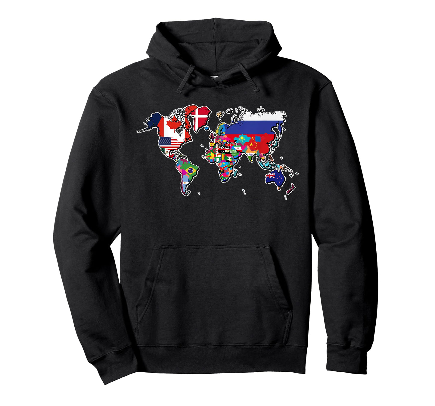 World Flag Map T-Shirt Globe Travelers Atlas T-Shirt