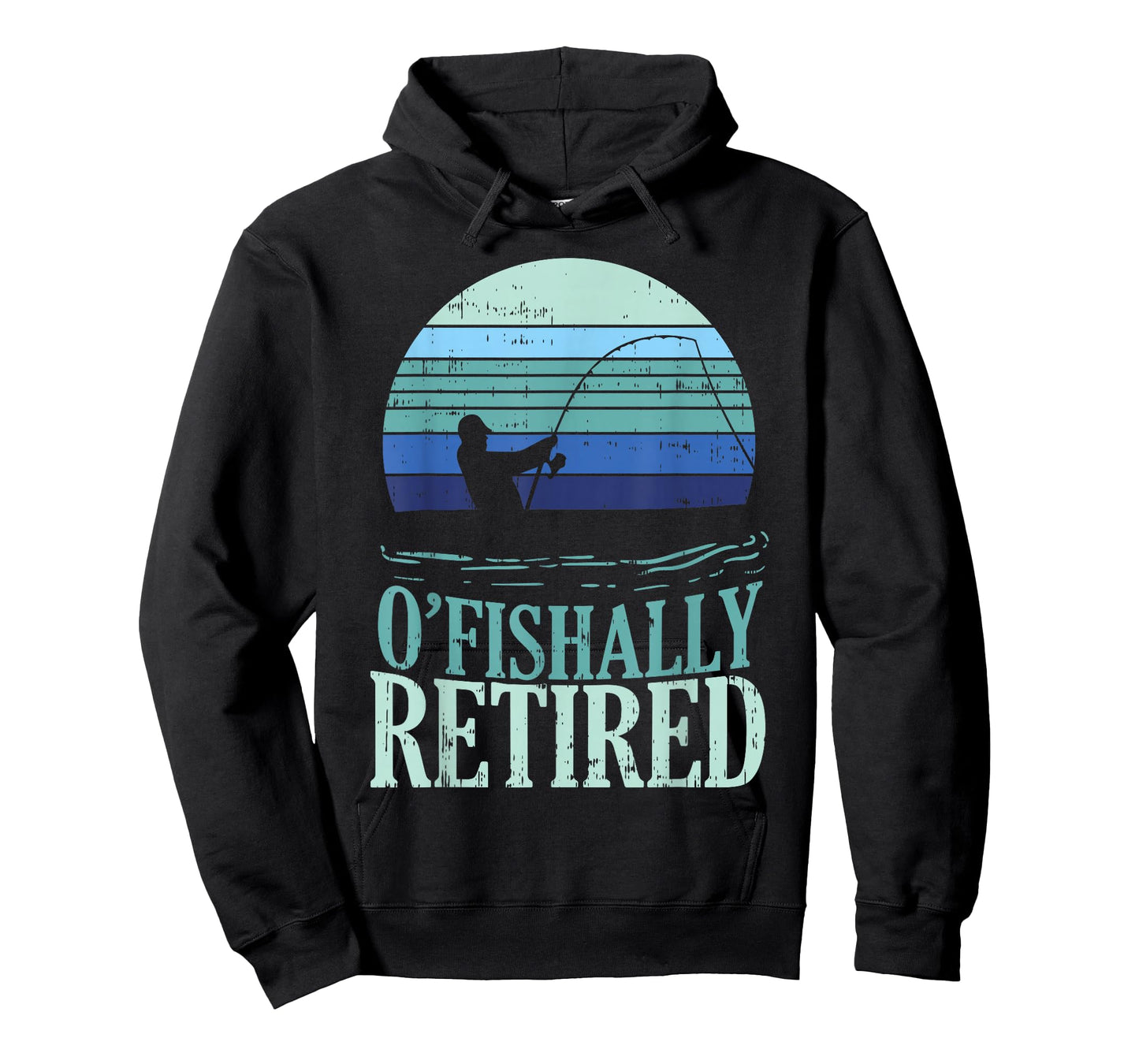 Ofishally Retired Fishing Retro Retirement Dad Men Gift T-Shirt