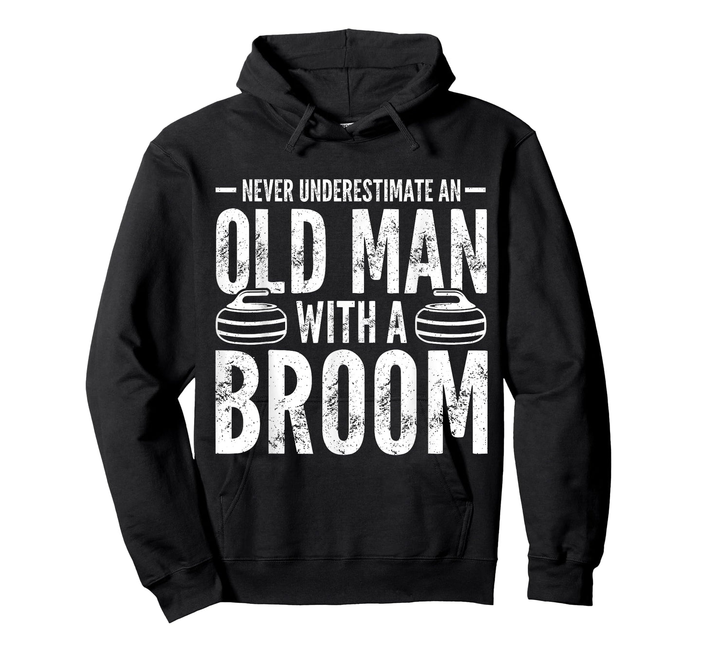 Never Underestimate An Old Man With A Broom T-Shirt