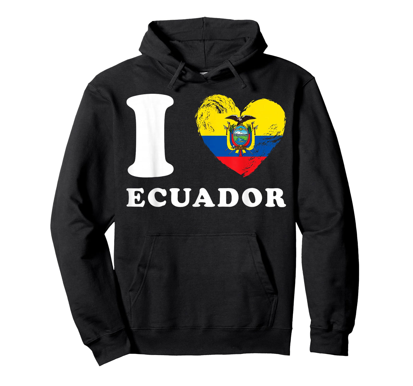 I Love Ecuador - Heart Flag Ecuador T-Shirt
