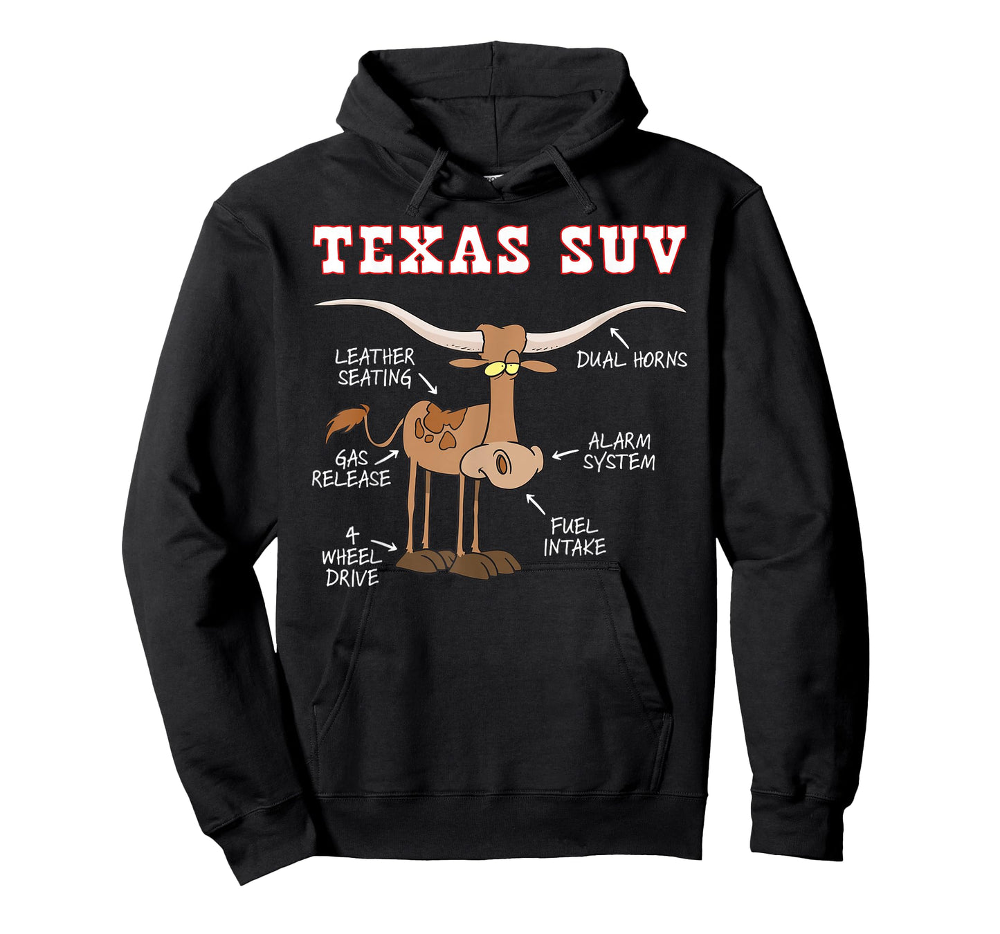 Texas TX SUV Funny Joke Longhorn Cattle Cow T-Shirt