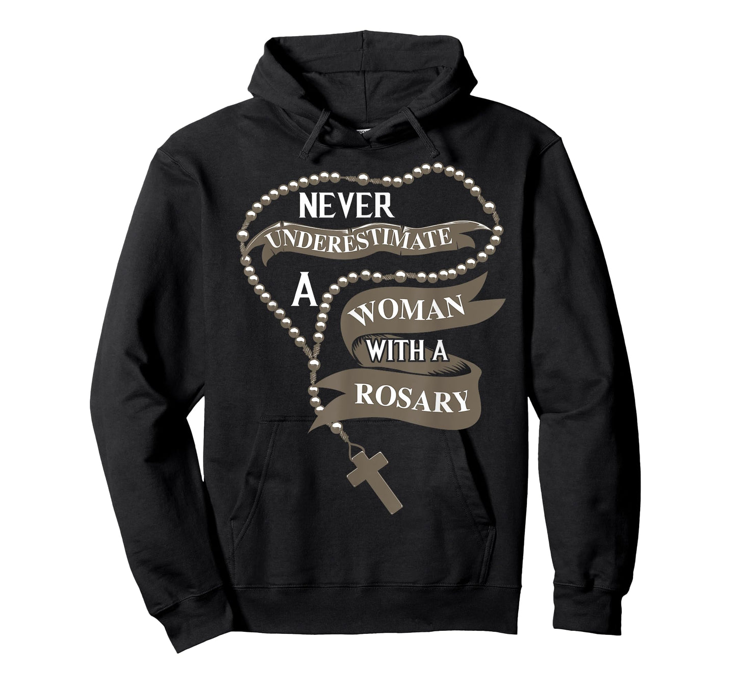 Cute Never Underestimate A Women With A Rosary Gift T-Shirt