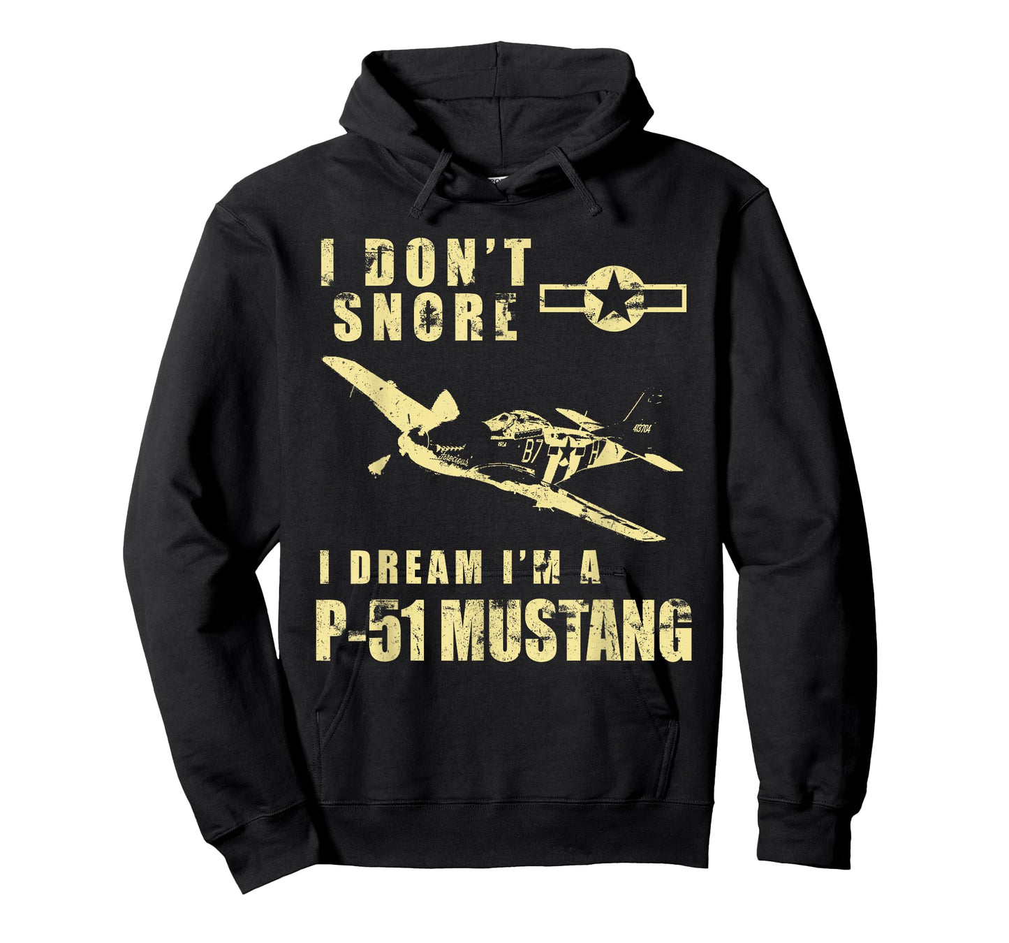 I Don't Snore, I Dream I'm a P-51 Mustang Funny WW2 Airplane T-Shirt