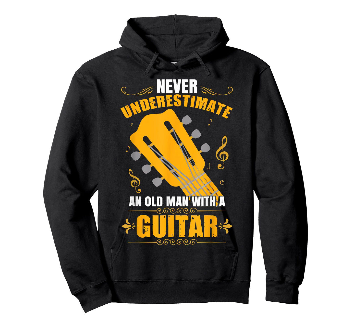 Never Underestimate An Old Man With A Guitar T-Shirt