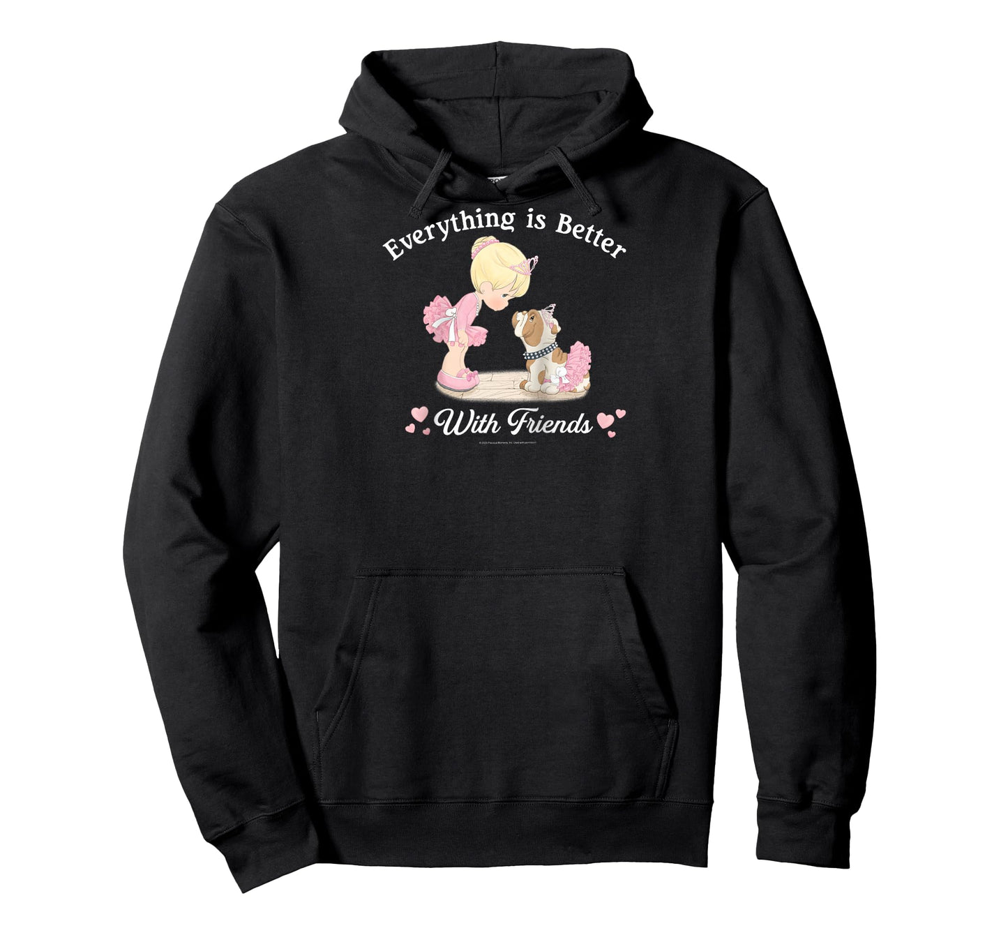 Precious Moments Better with Friends Cute Dog Ballet Dancing Raglan Baseball Tee