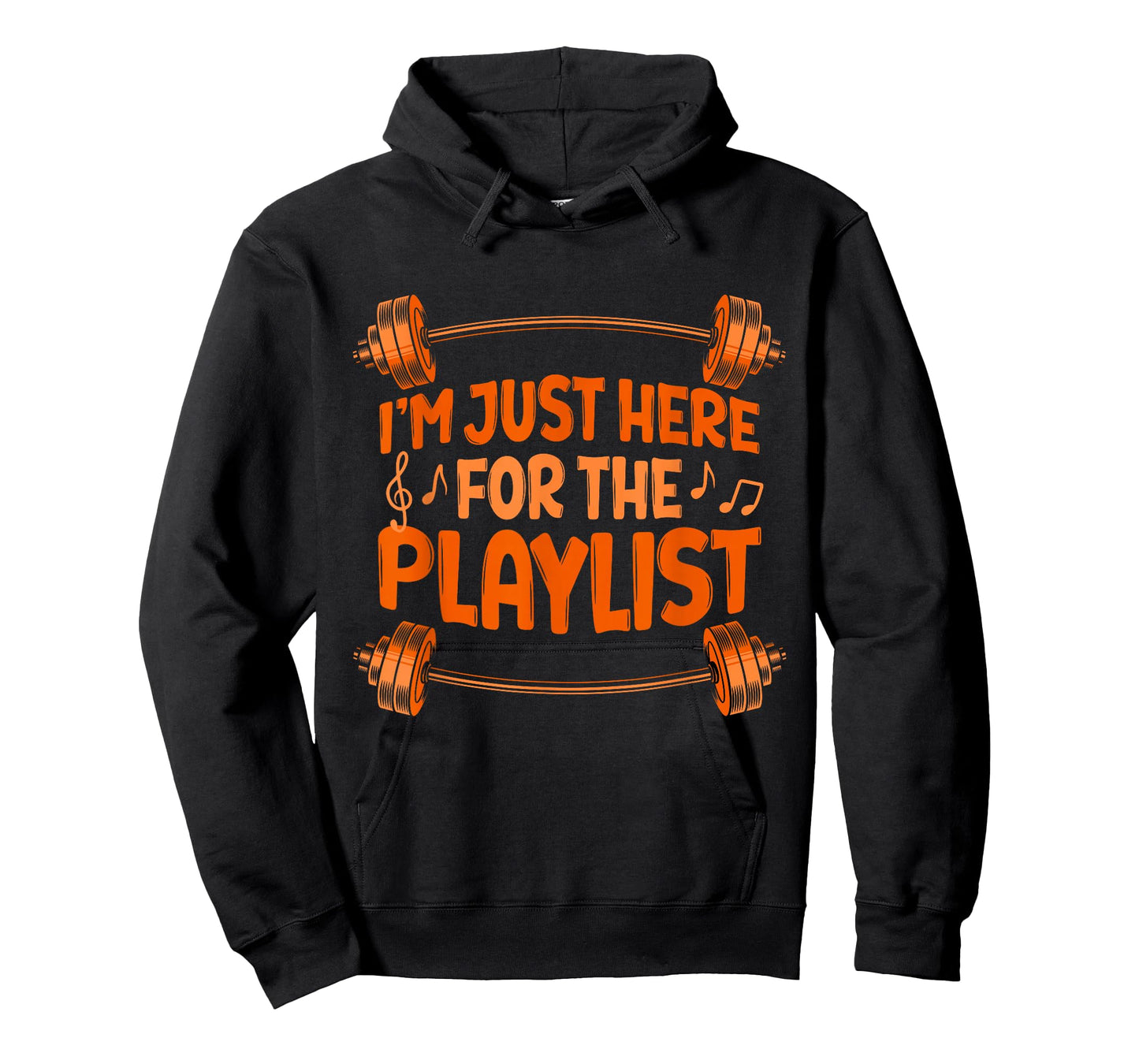 I'm Just Here For The Playlist Workout Playlist Gym Barbell T-Shirt