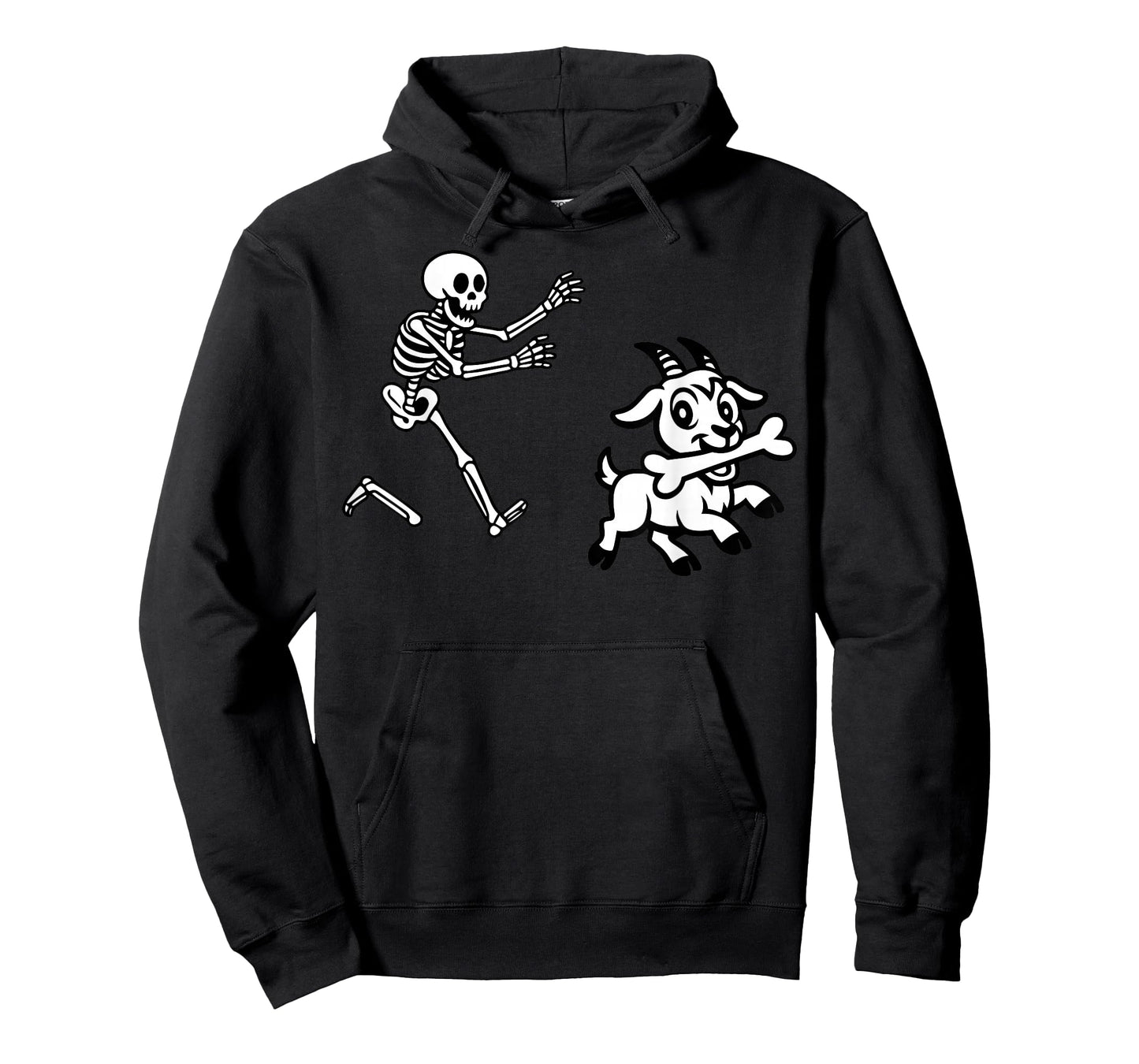 Funny Goat Running Skeleton Halloween T-Shirt