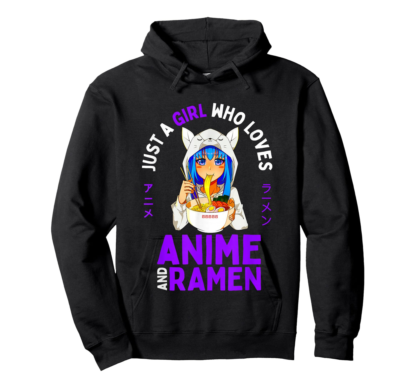 Just a Girl Who Loves Anime and Ramen Teen Girls Japan Merch T-Shirt