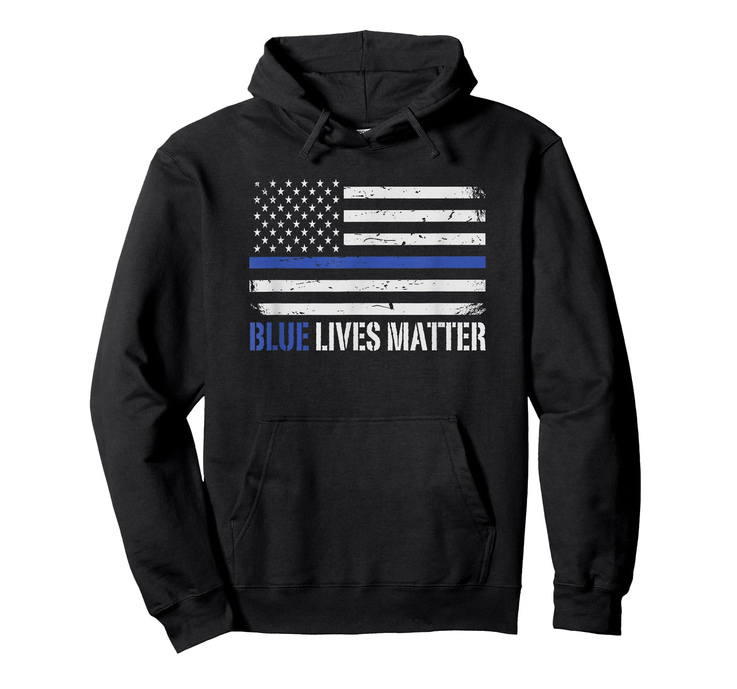 Blue Lives Matter Thin Blue Line American Flag Cop T-Shirt