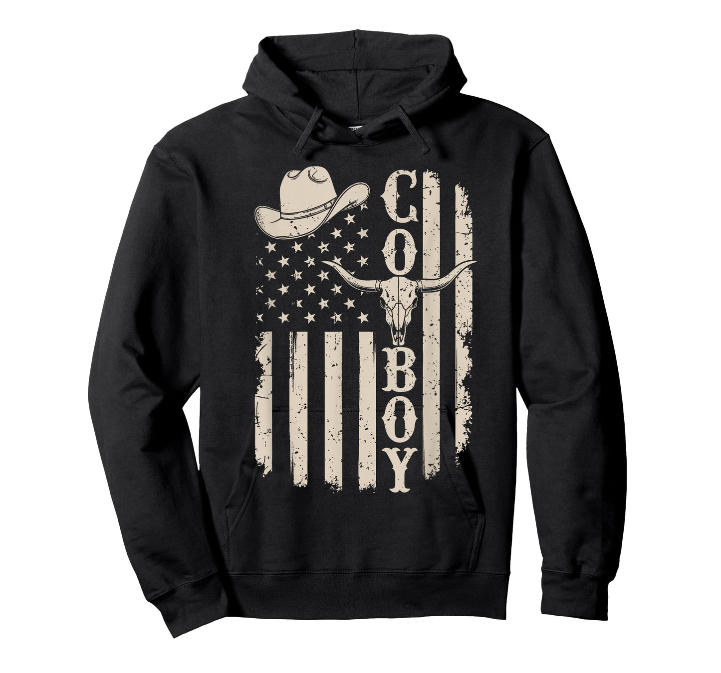 Cowboy US Flag - Country Western Cowpoke Rancher T-Shirt