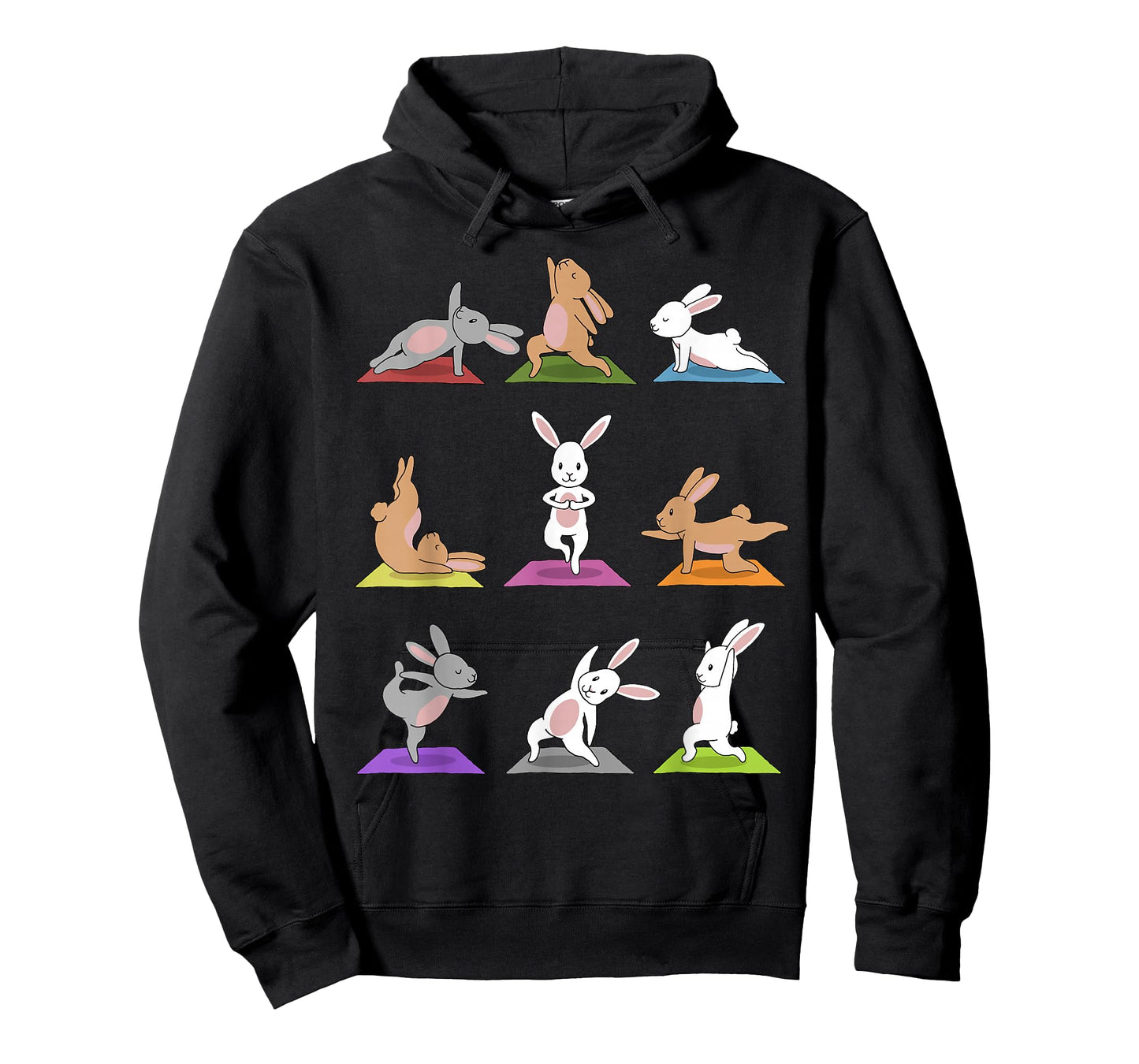Bunny Yoga T-Shirt Funny Rabbits in Yoga Poses Sports Tee T-Shirt