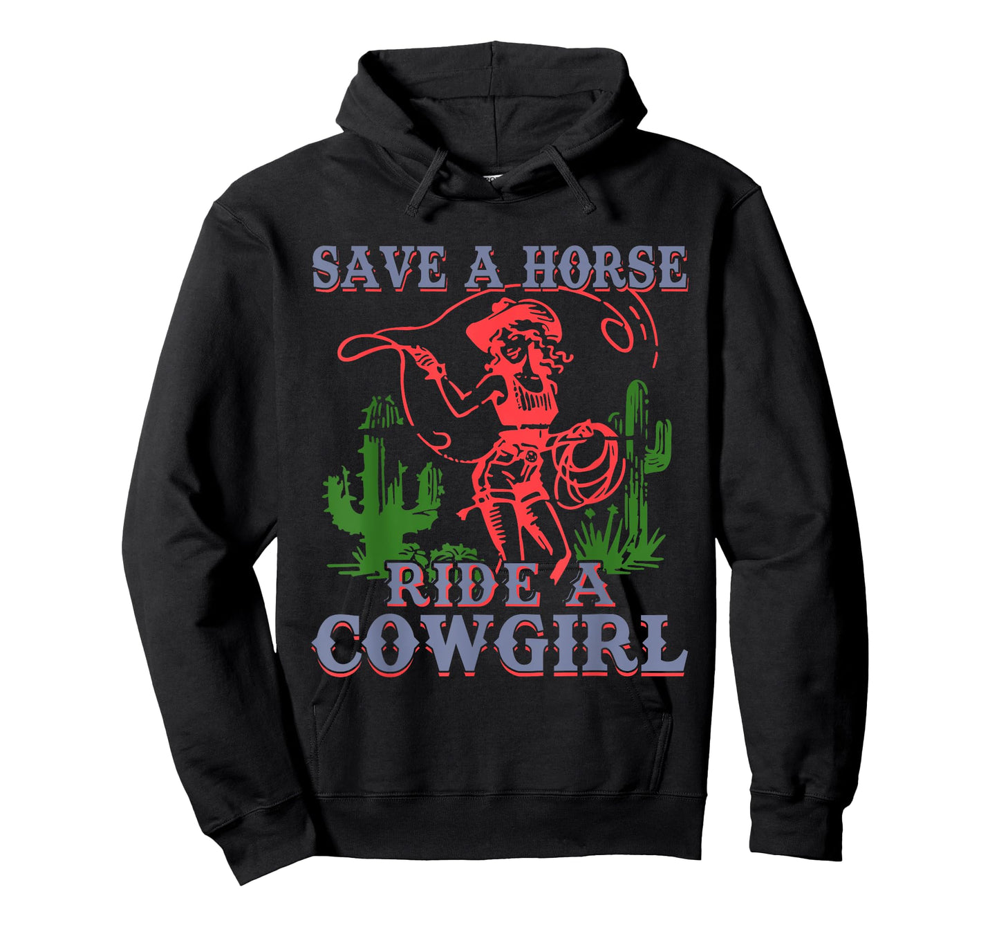 Save A Horse Ride A Cowgirl Funny Sayings Girls Desert Retro T-Shirt