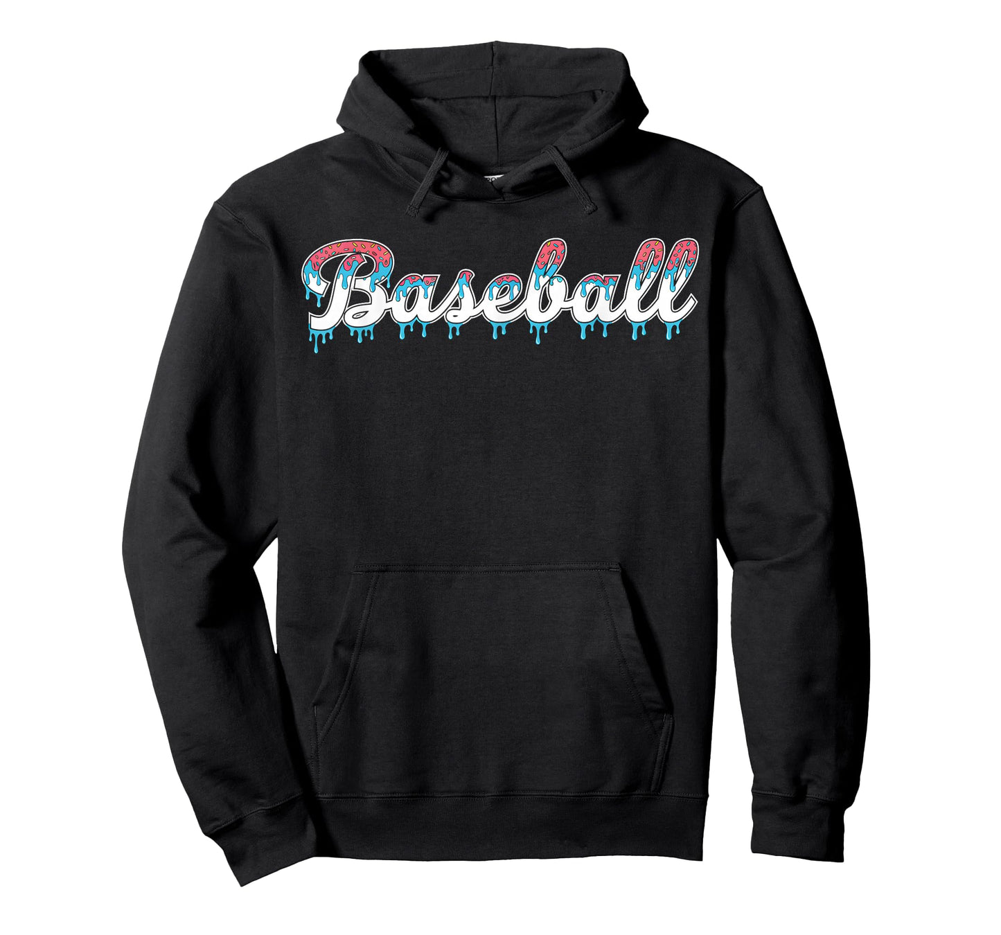Baseball Ice Cream Drip Boys and Girls Batter Game Day T-Shirt