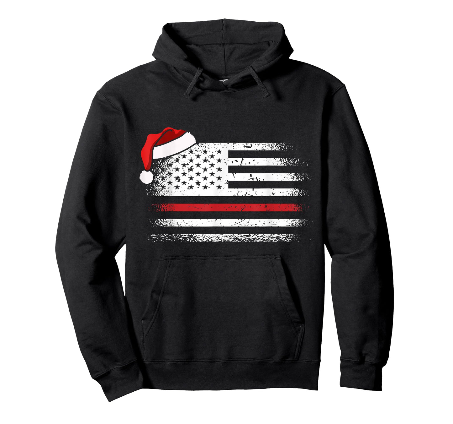 American Flag Firefighter Christmas Pajama Cool Xmas Fireman T-Shirt