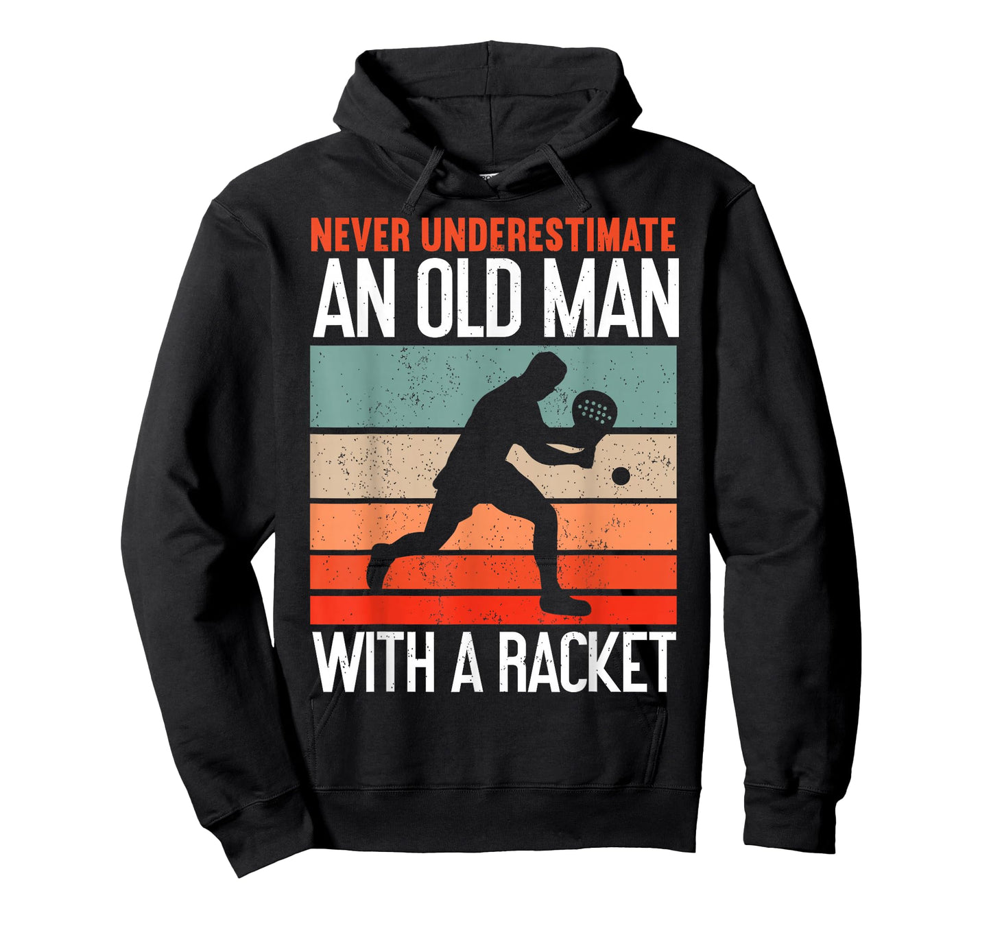 Never Underestimate an Old Man with A Racket Funny Padel T-Shirt