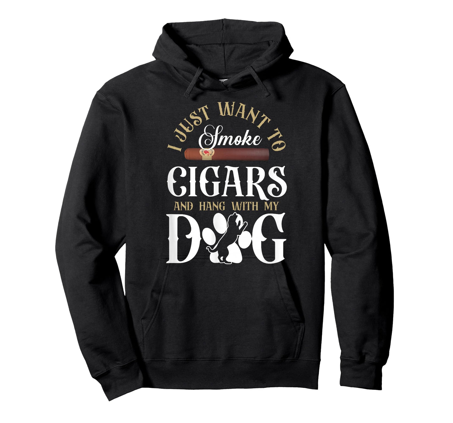 Cigar Smoking Dog Vintage I Just Wanna To Smoke Cigars And T-Shirt
