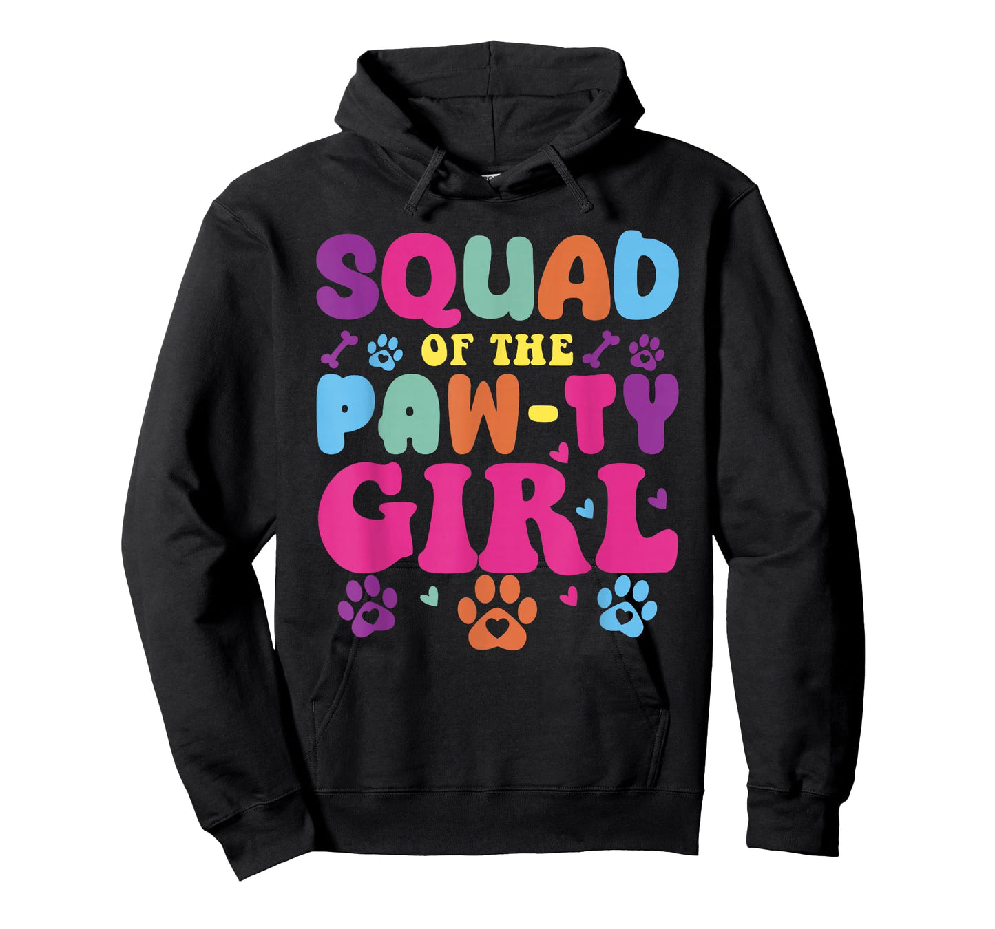 Squad of The Paw-Ty Girl Birthday Family Matching Party T-Shirt