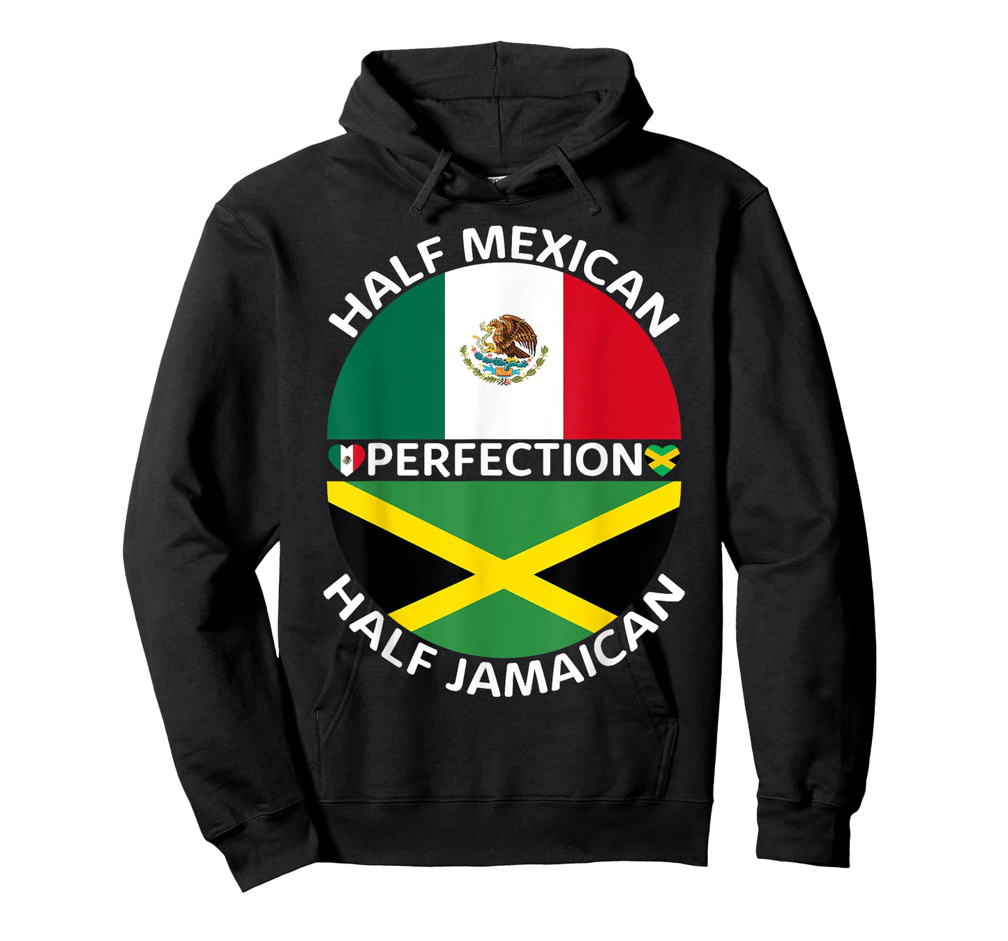 Half Mexican Half Jamaican Mexico Jamaica Flag Men Women T-Shirt