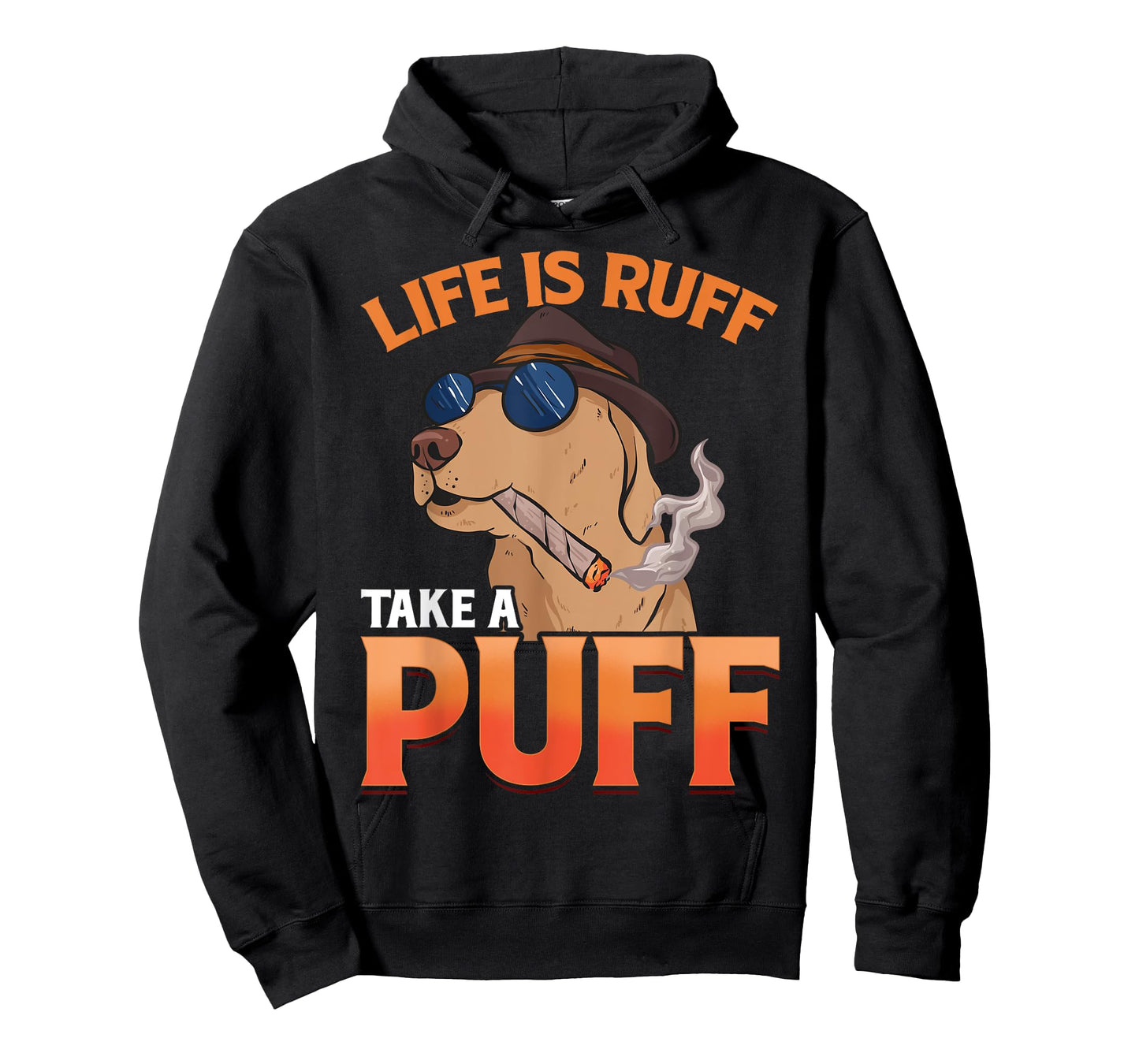 Marijuana Dog Smoking Joint Weed Life Is Ruff Take A Puff T-Shirt