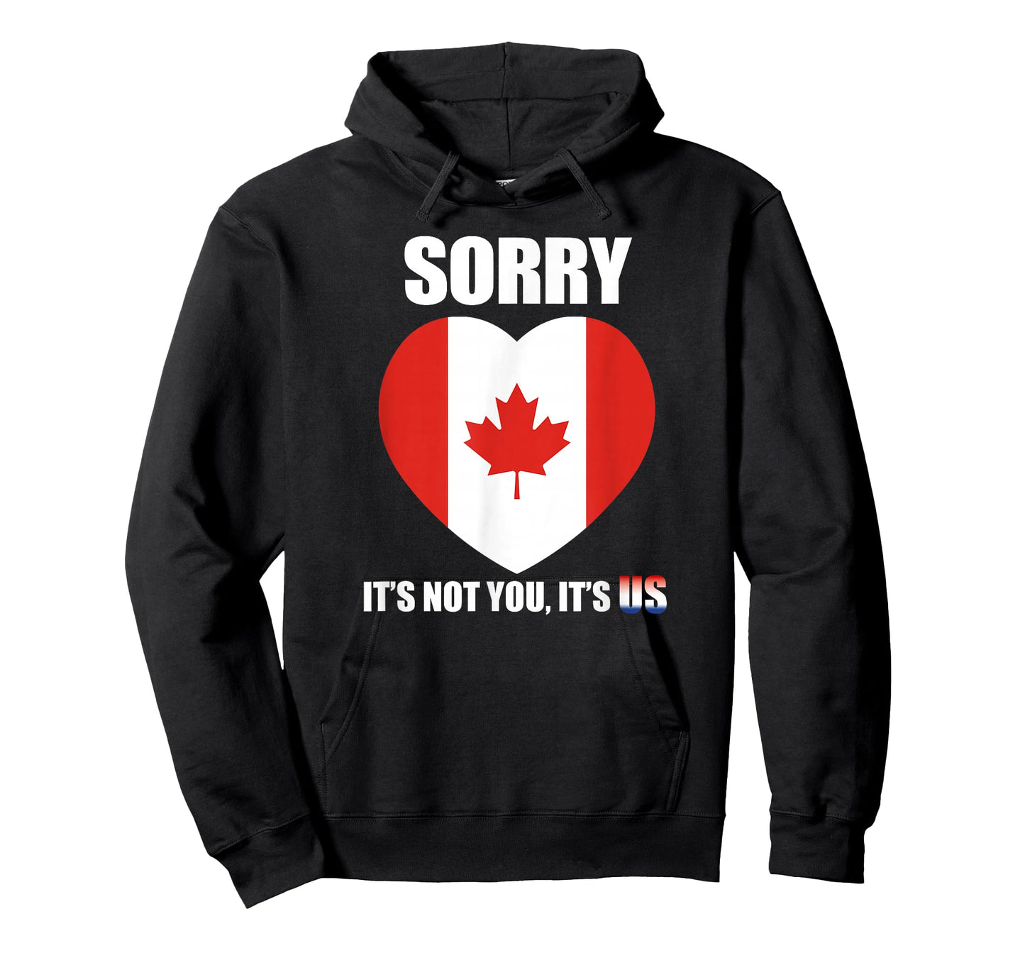 Funny Canada Sorry Apology Maple Leaf Heart Design T-Shirt