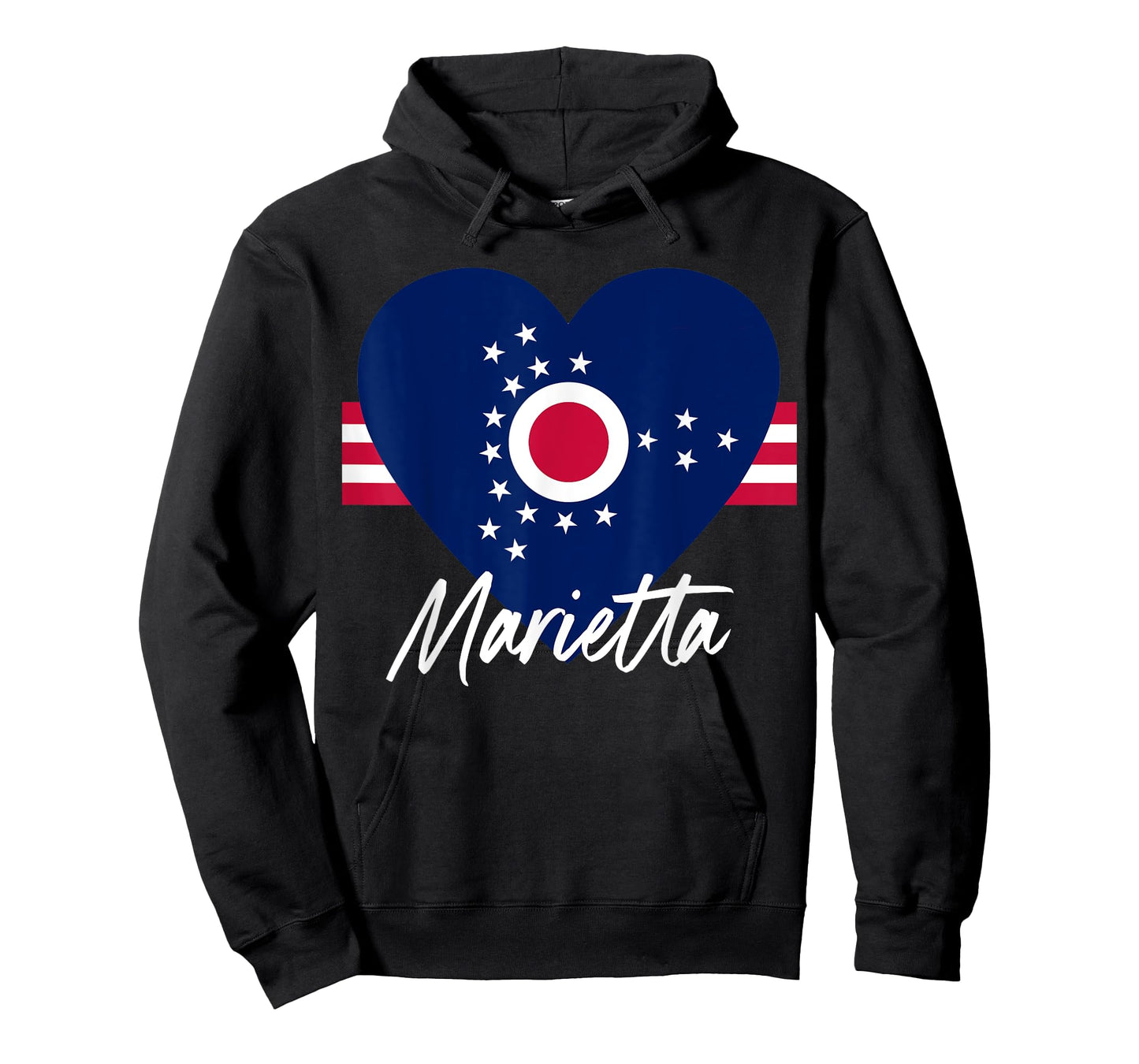 I Love Marietta Ohio OH Flag Heart T-Shirt