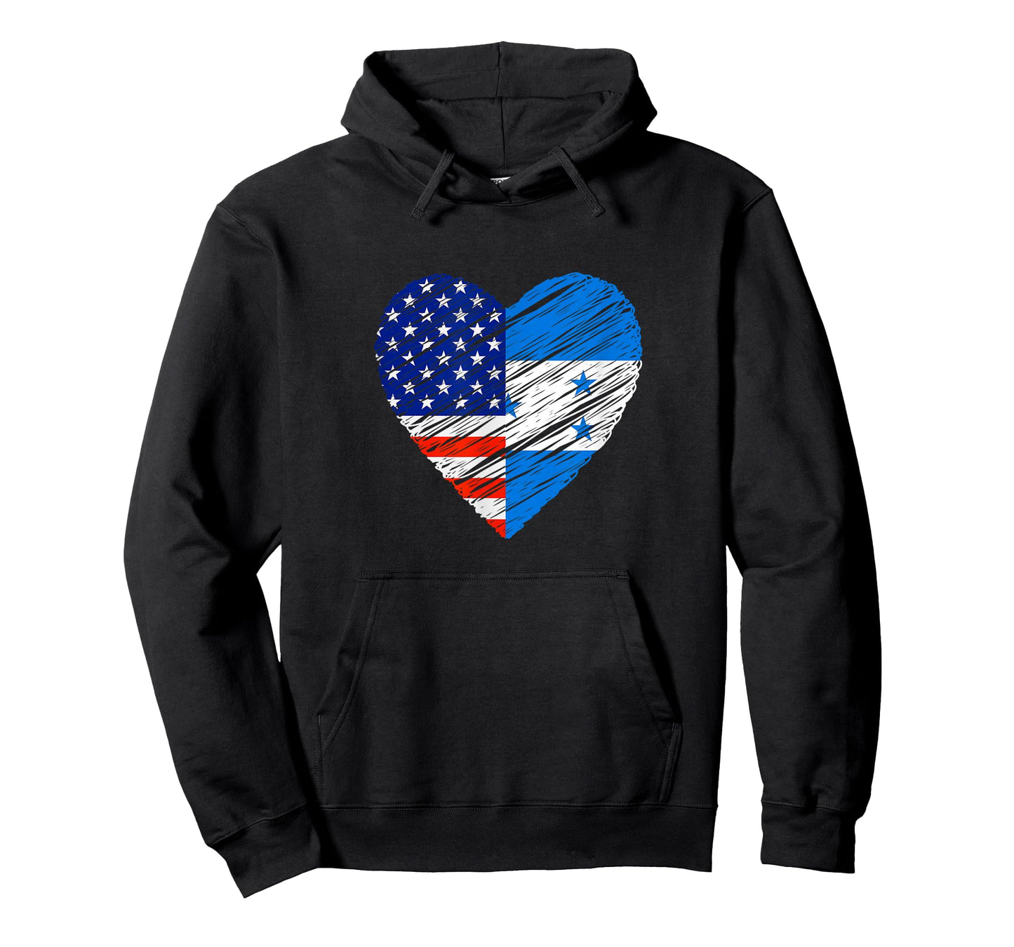 Honduras USA Heart American Flag Honduran Flag Love Heart T-Shirt