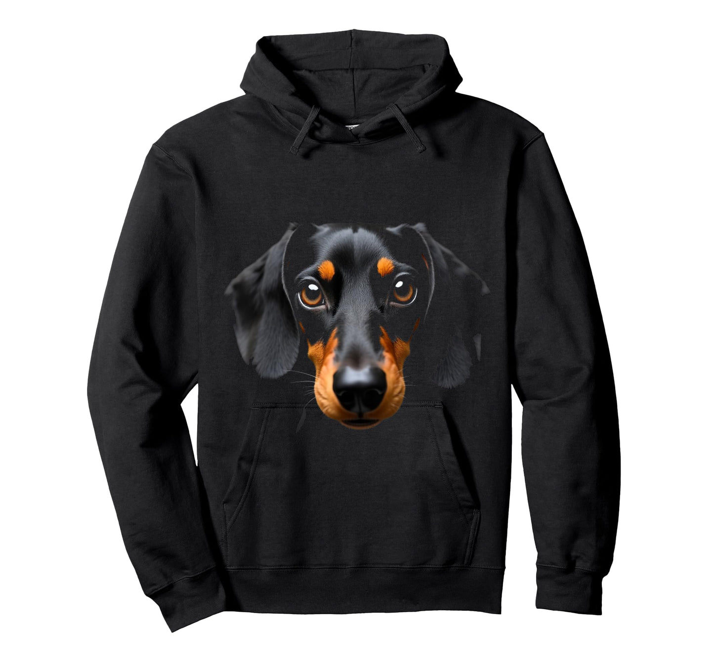 Black Dachshund Dog Wiener Face T-Shirt