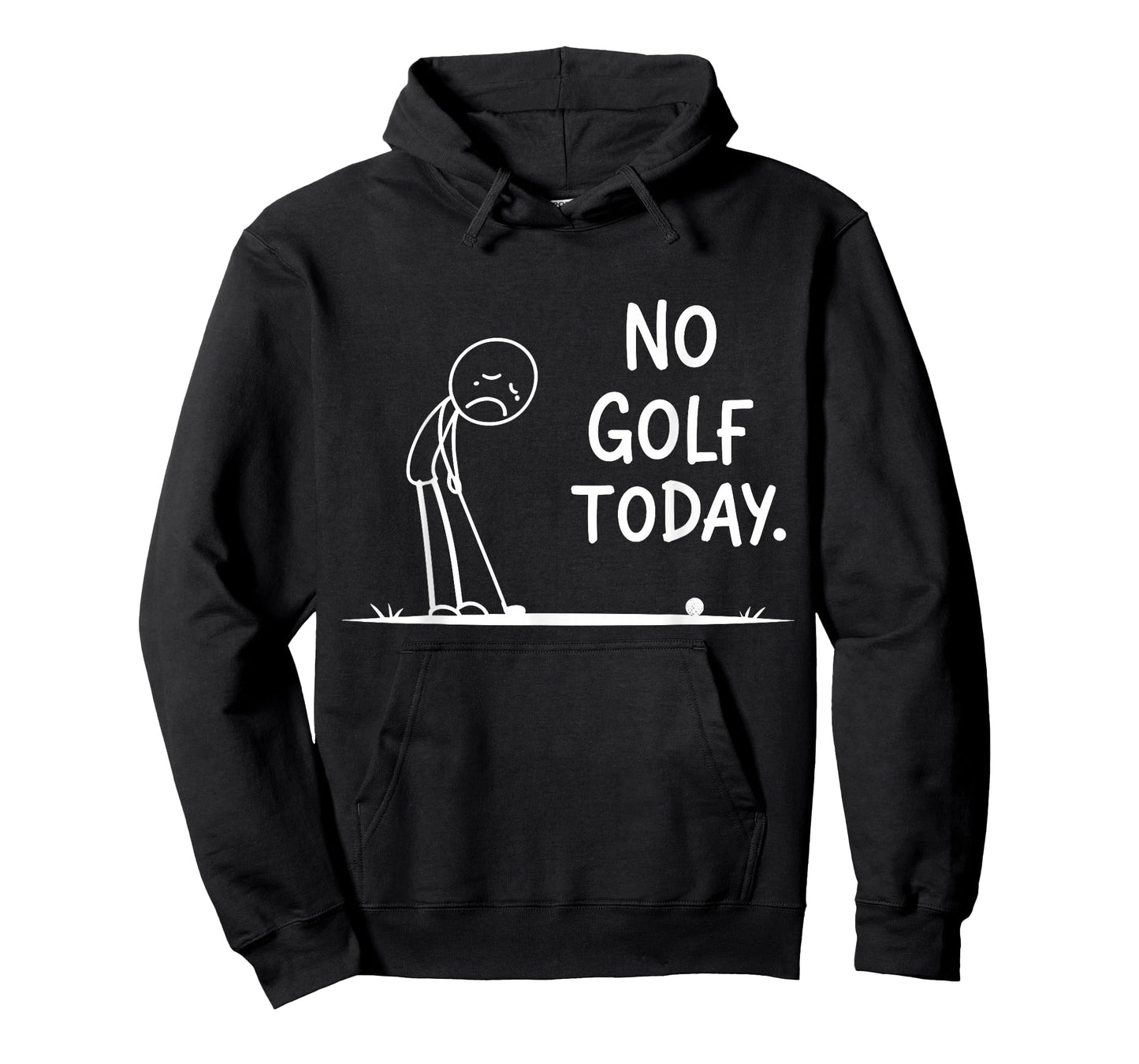 No Golf Today Stickman Design for Golf Lovers and Golfer T-Shirt