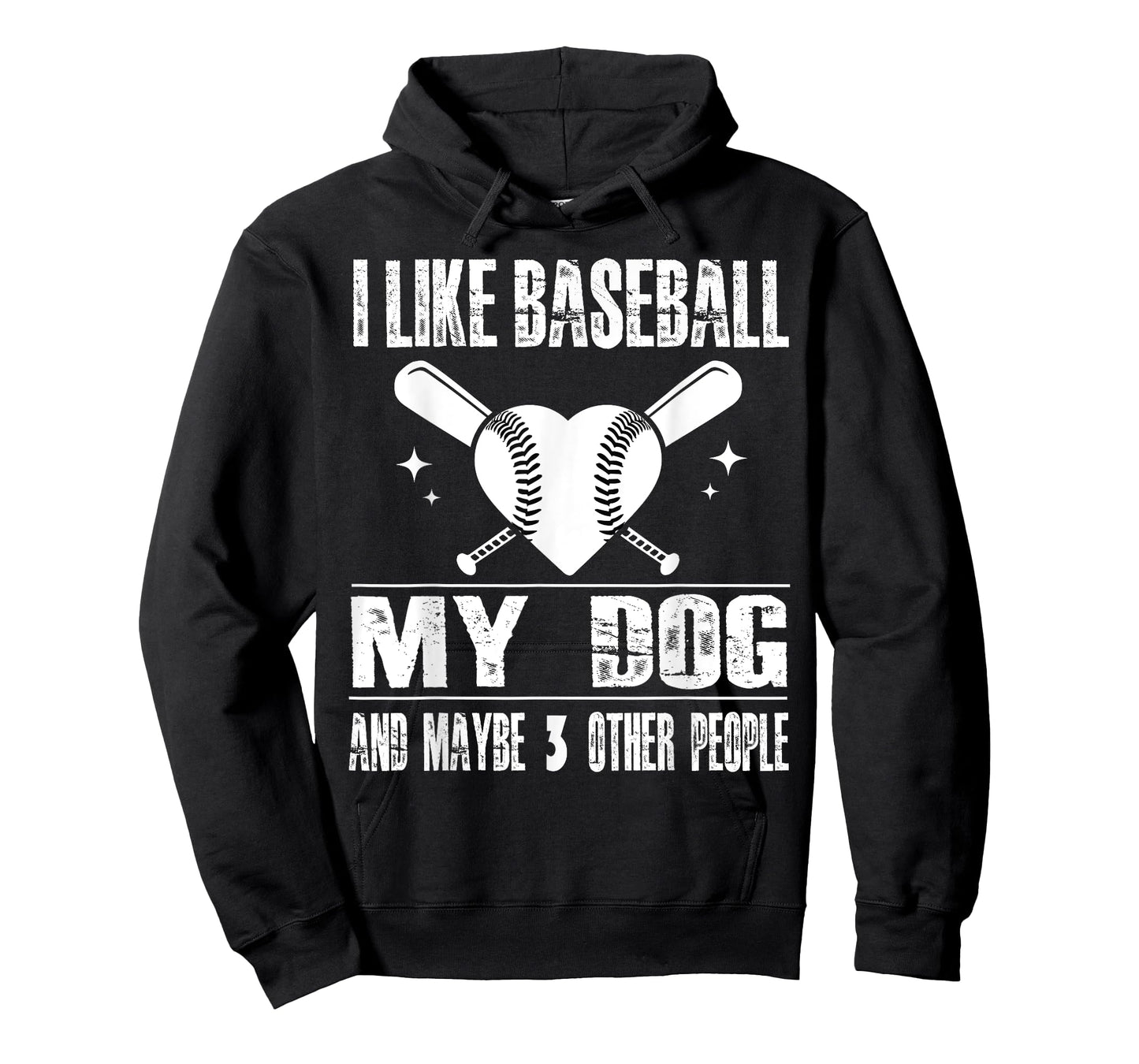 Funny I Like Baseball My Dog And Maybe 3 People Funny Saying T-Shirt