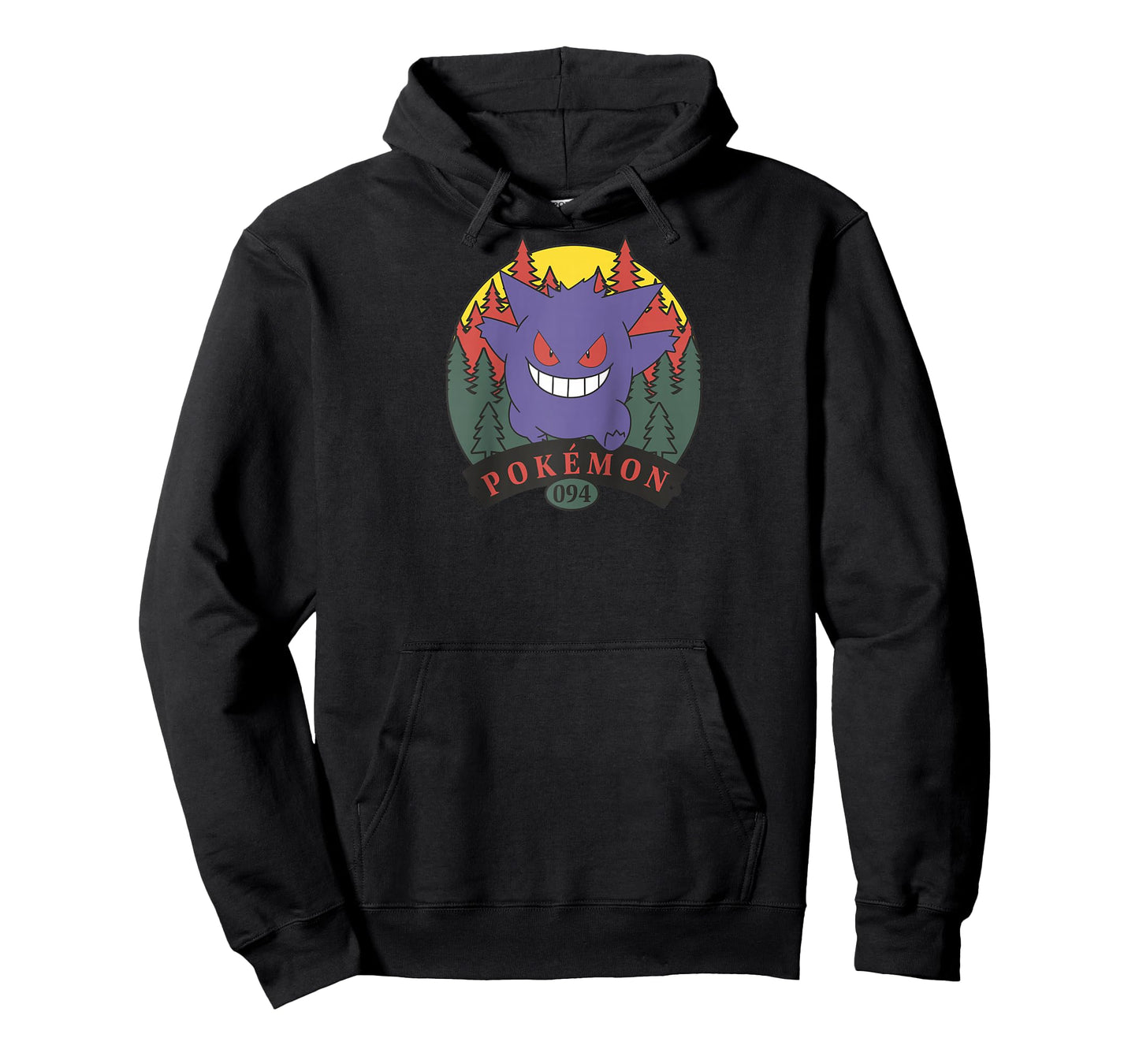 Pokémon 094 Gengar Outdoor Adventure Forest Park Badge Raglan Baseball Tee