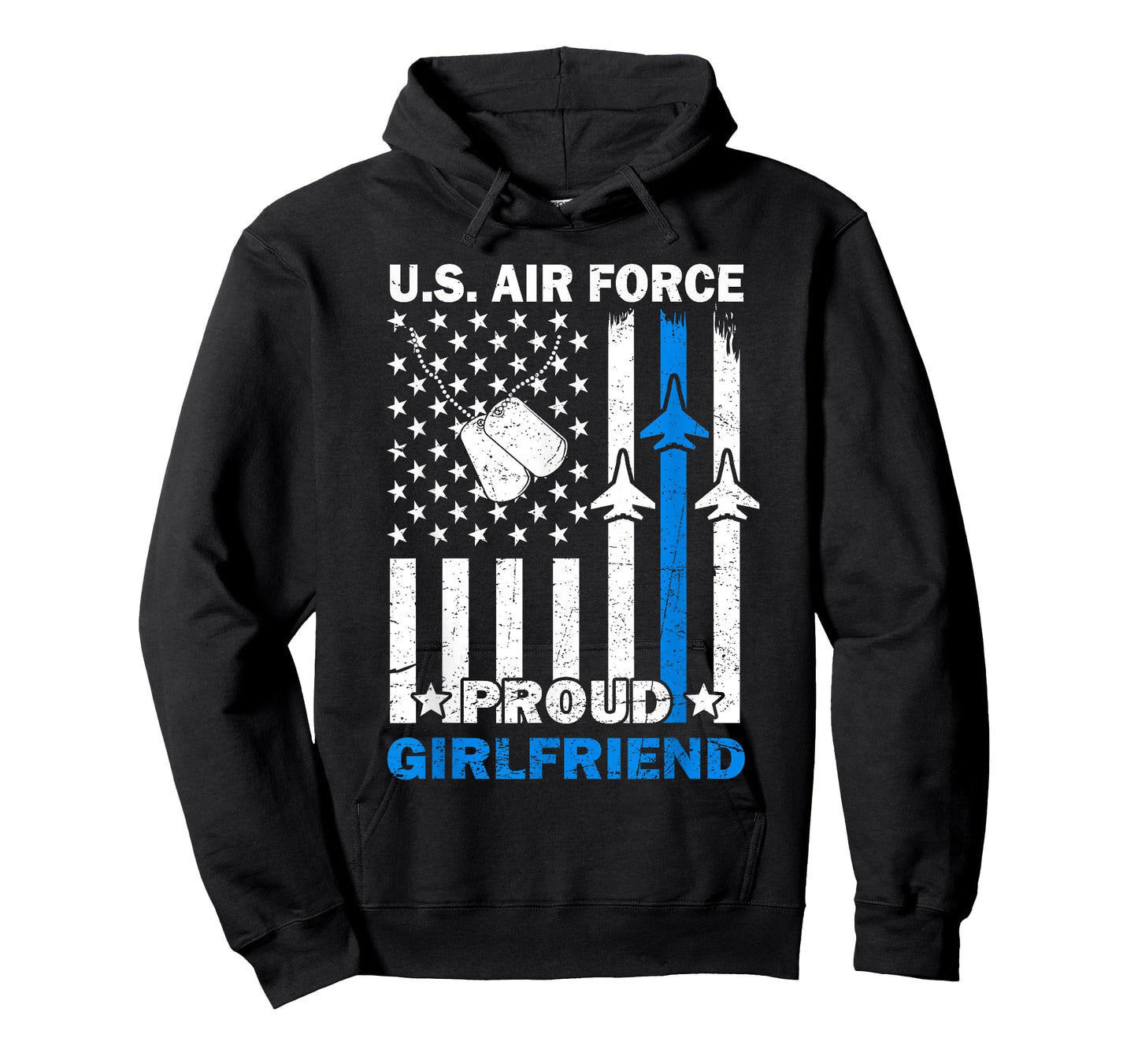 US Air Force USAF Veteran Proud Girlfriend Family Matching T-Shirt