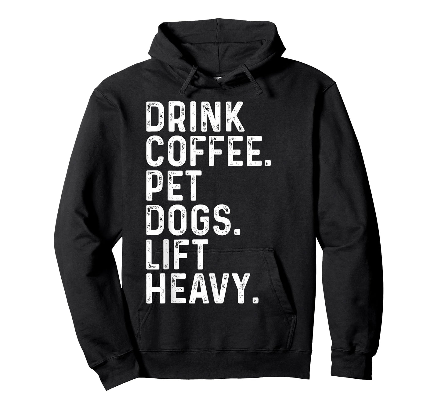 Drink Coffee Pet Dogs Lift Heavy Funny Gym Apparel Vintage T-Shirt