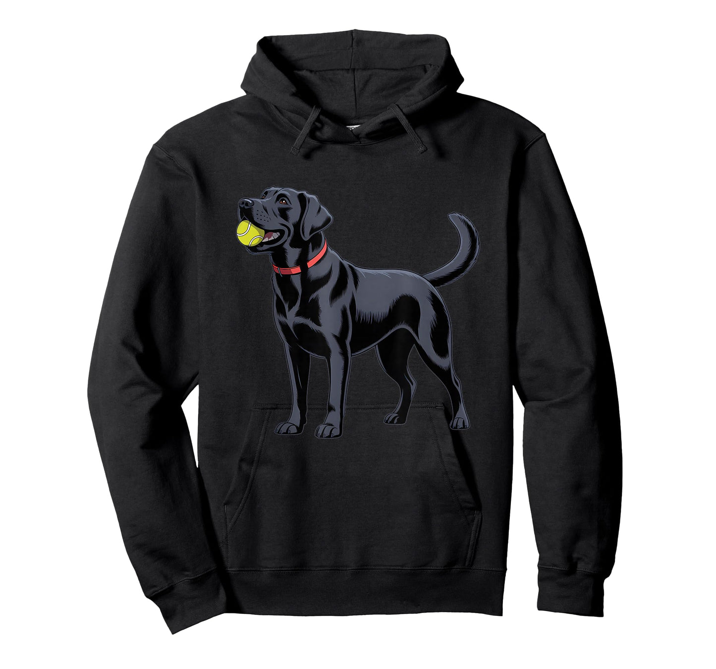 Black Labrador Retriever Black Lab Dog Fetch Tennis Ball T-Shirt