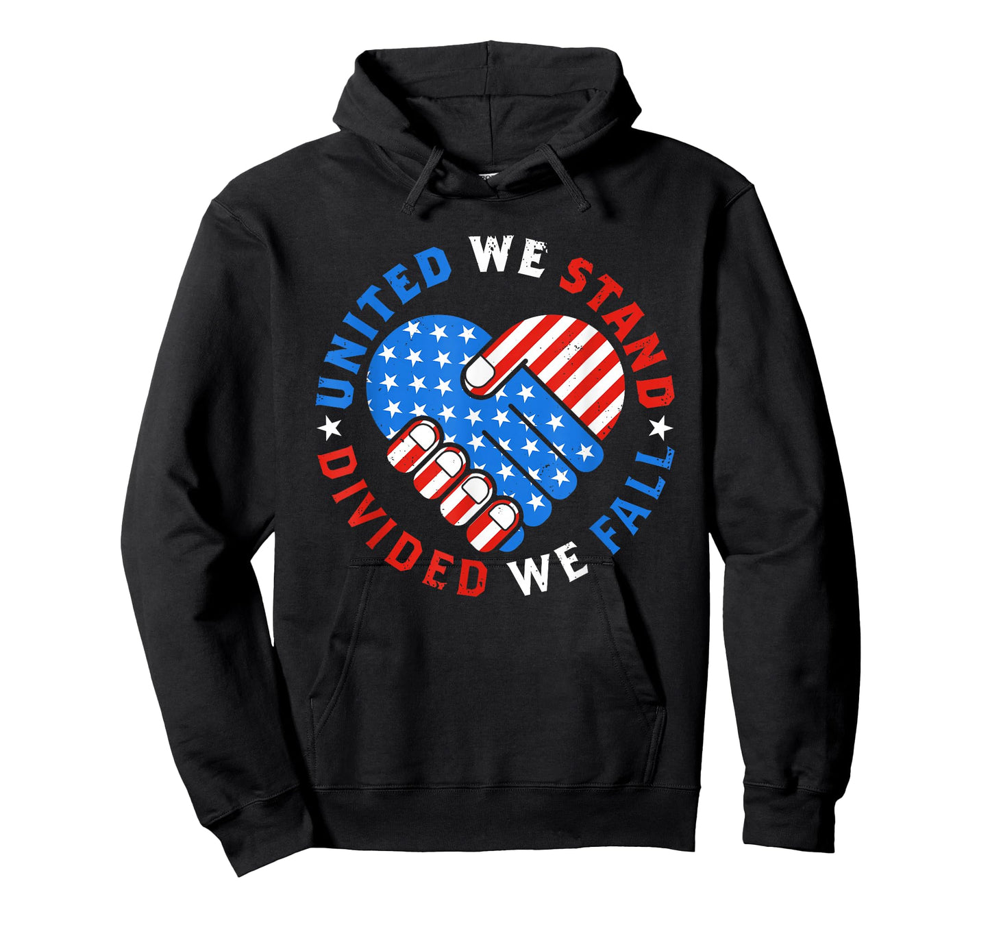 United We Stand Divided We Fall US American Flag Support T-Shirt