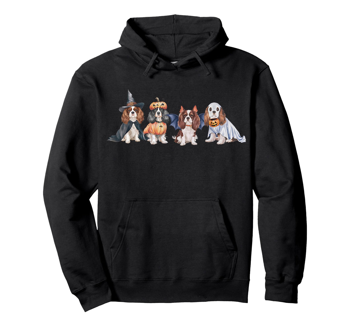 Cute Ghost Witch Cavalier king charles spaniel Halloween Dog T-Shirt