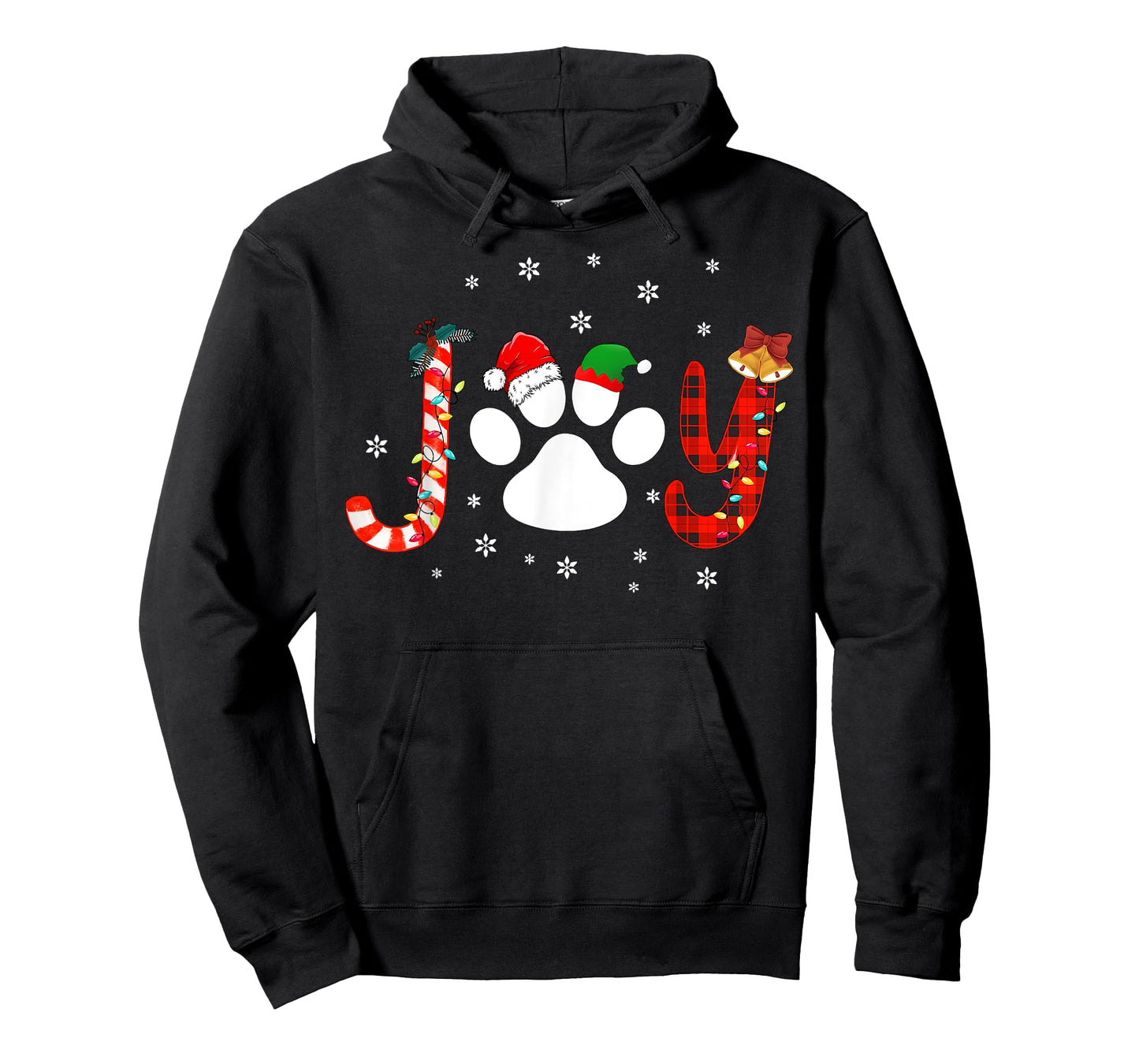 Christmas Santa Paw Joy Buffalo Red Plaid Dog Paw Print Xmas T-Shirt for Men Women