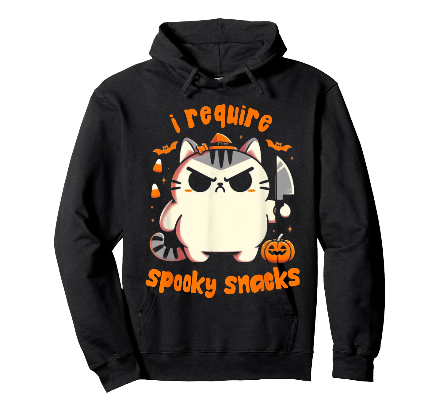 I Require Spooky Snacks Moody Cat Halloween T-Shirt