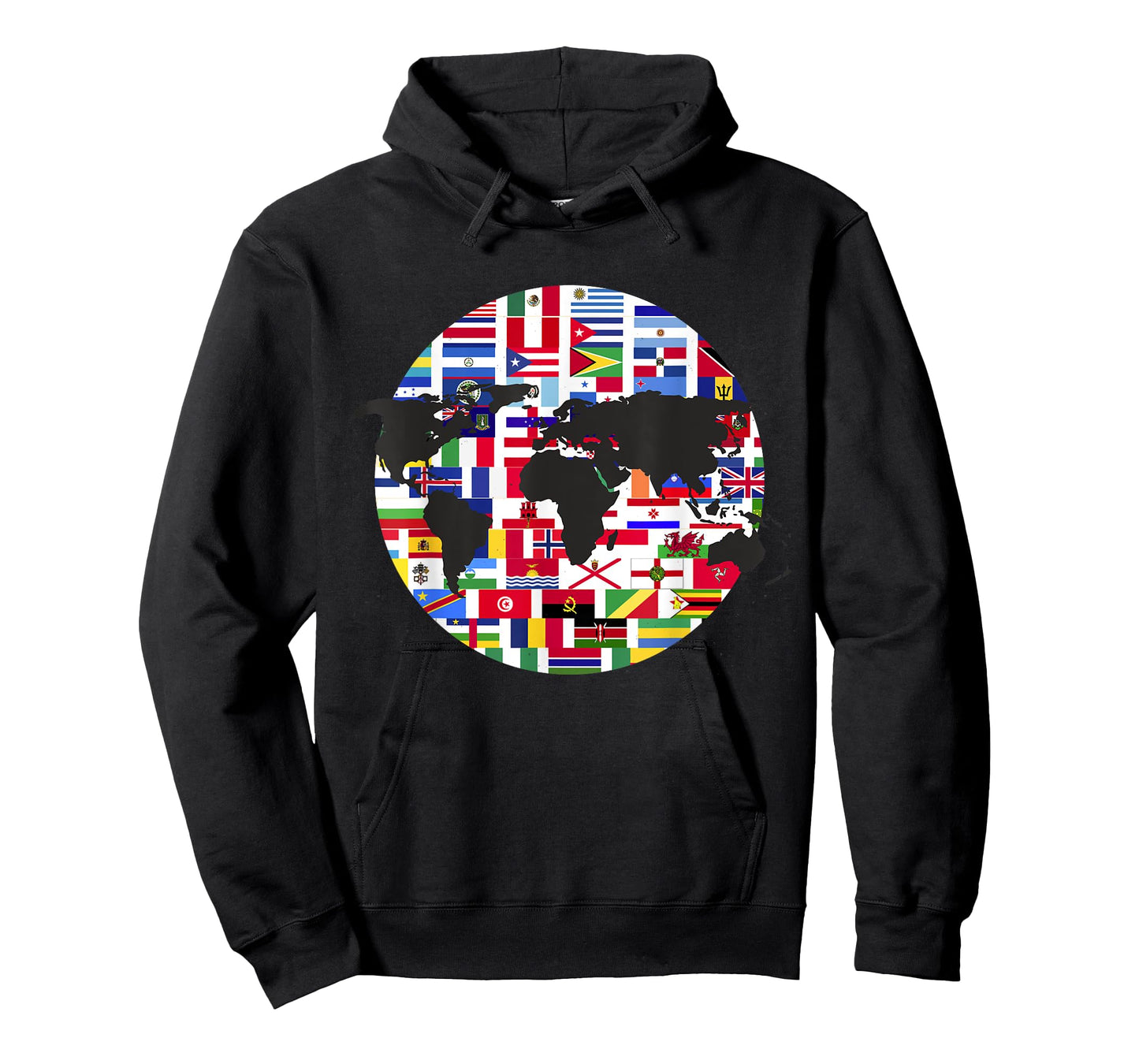 World Map International Country Flags Traveling World Flags T-Shirt