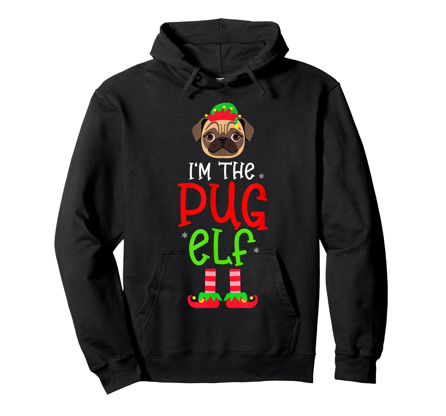 Christmas I'm The Pug Elf Pet Dog Matching Family Group T-Shirt