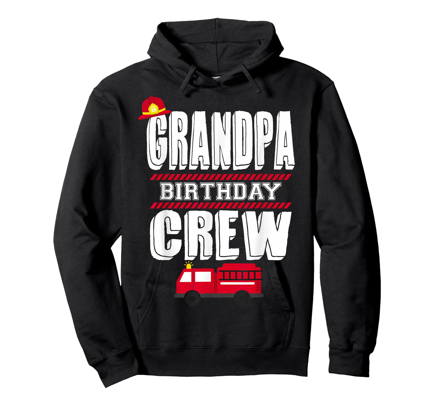 Grandpa Birthday Crew Fire Truck Fireman Party T-Shirt T-Shirt