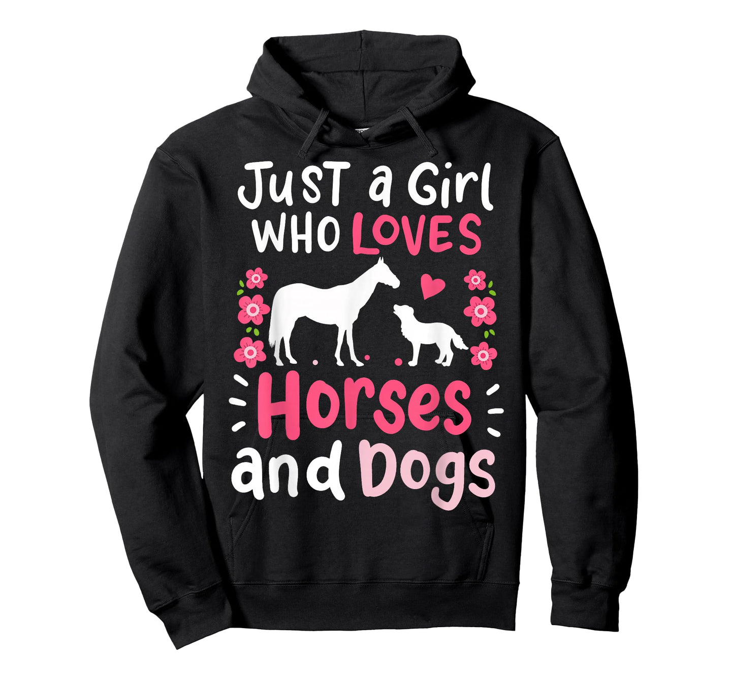 Horse Just a Girl Who Loves Horses and Dogs Funny Gift T-Shirt Small