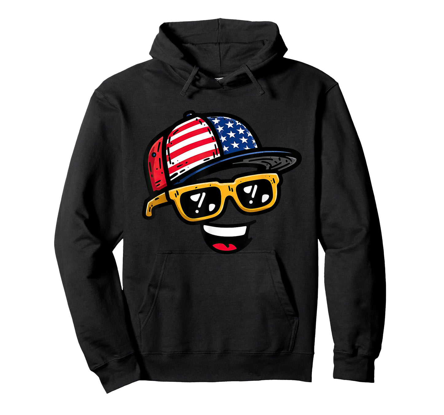 Awesome USA Cap and Smiling Costume for Adults and Kids T-Shirt