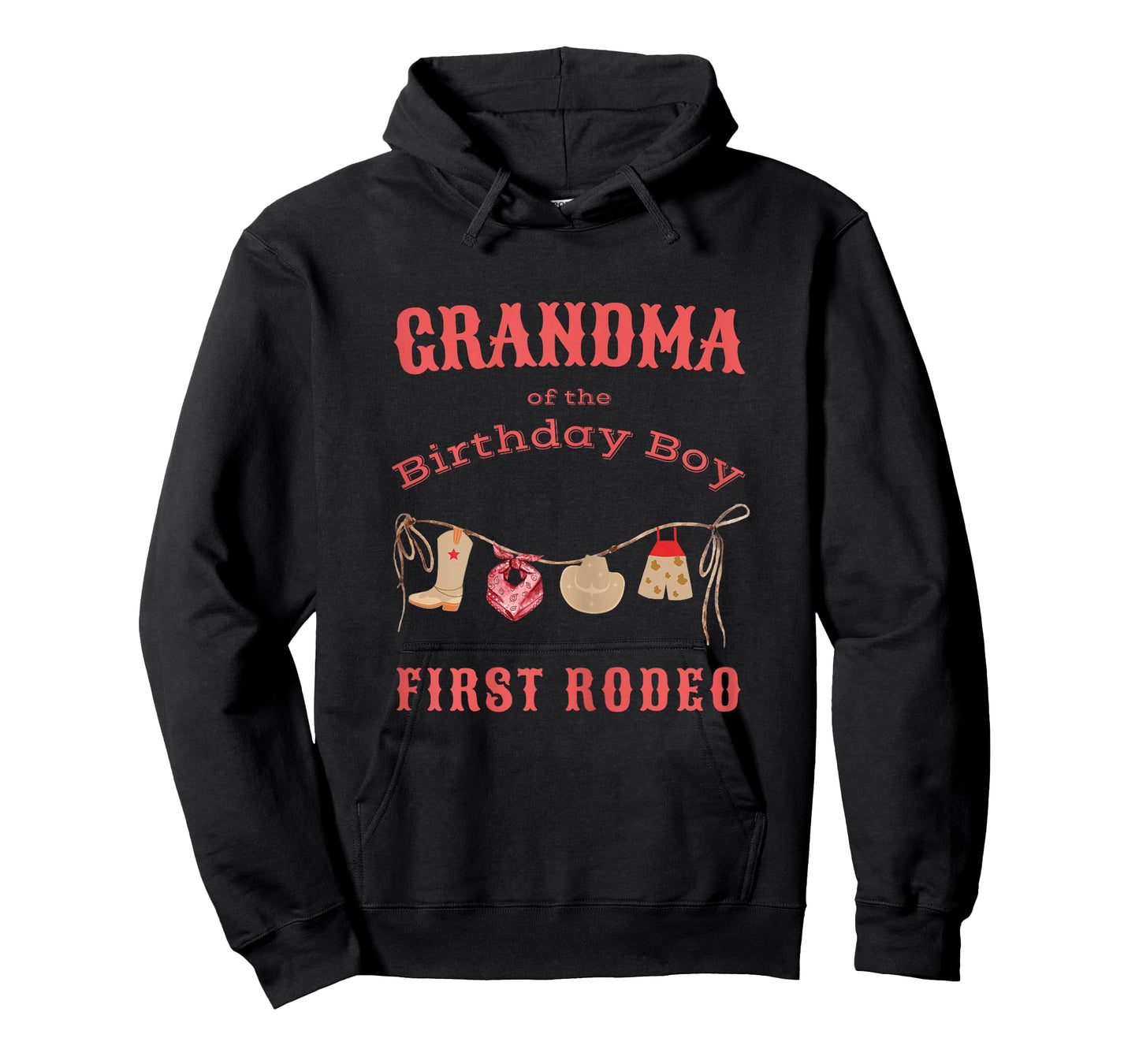 Grandma First Rodeo 1st Birthday Cowboy Family Matching T-Shirt
