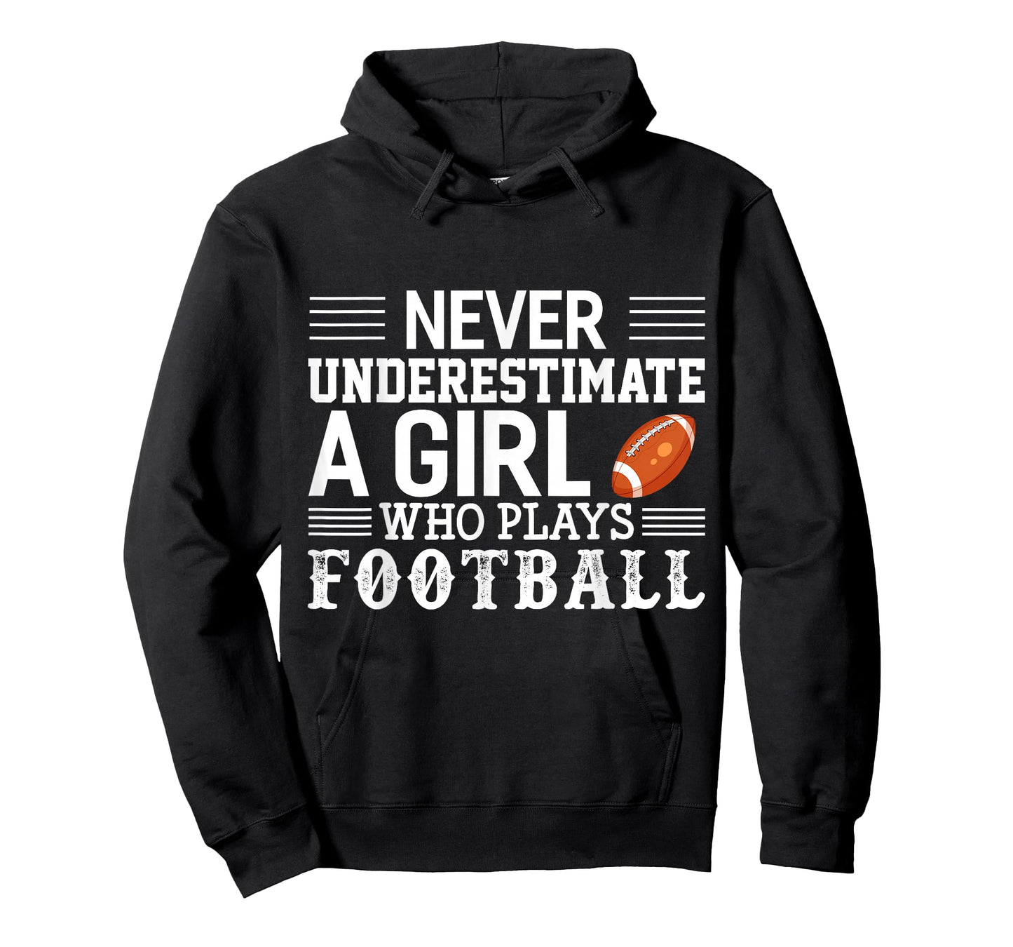 Football Girl Never Underestimate A Girl Who Plays Football T-Shirt