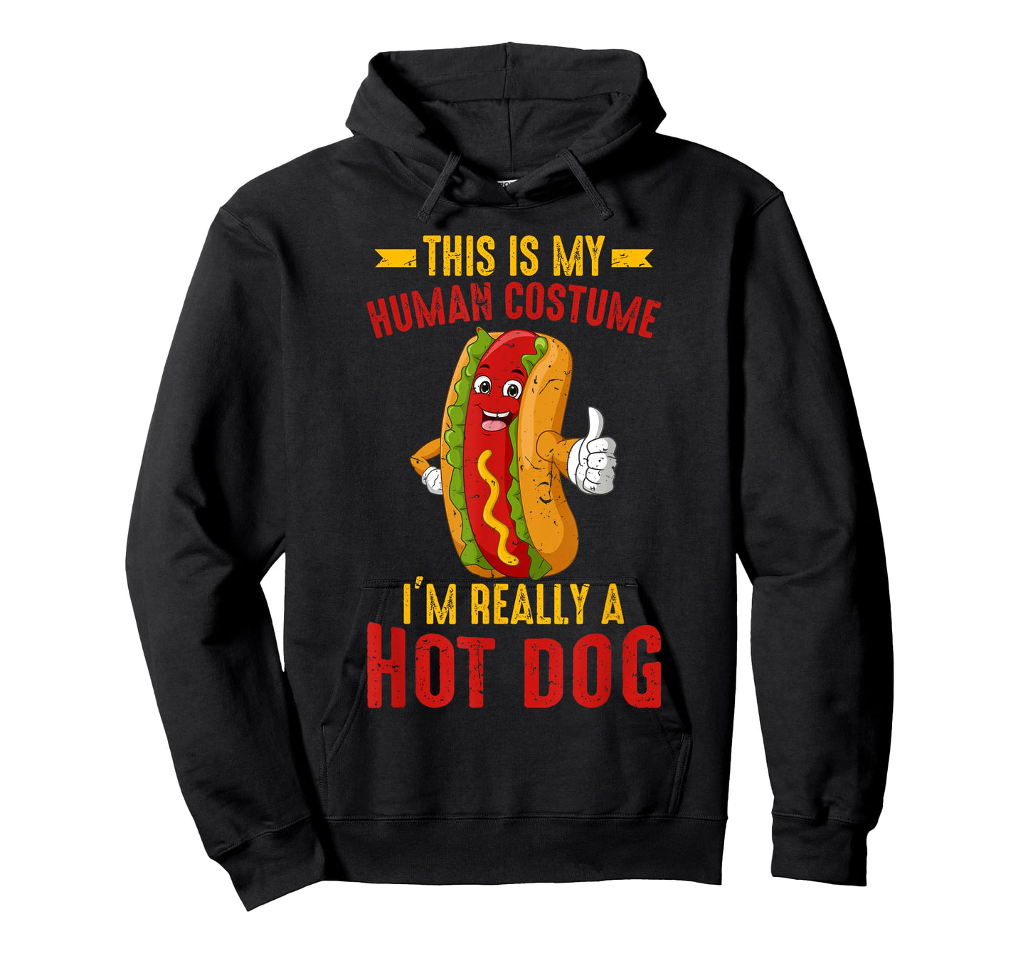 Sausage Hot Dog Human Costume I'm Really A Hot Dog Funny T-Shirt