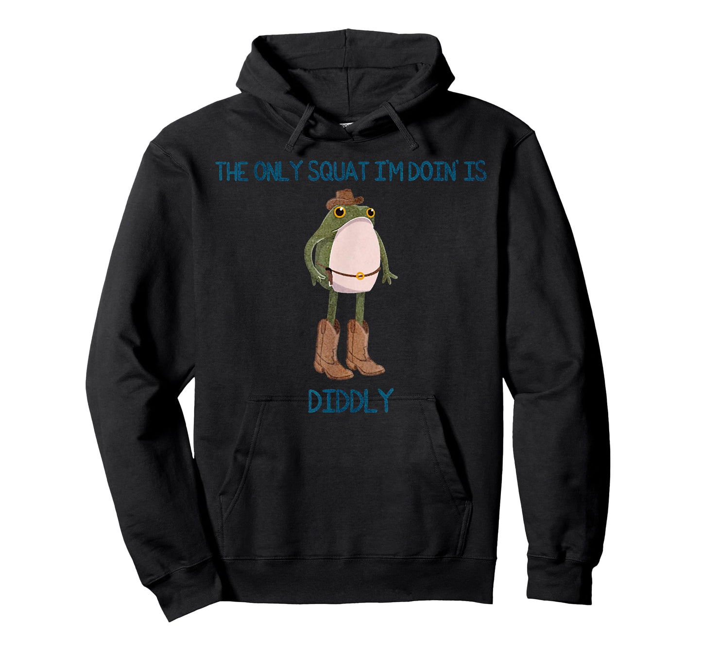 Vintage Funny The Only Squat I'm Doin' Is Diddly Frog Meme T-Shirt