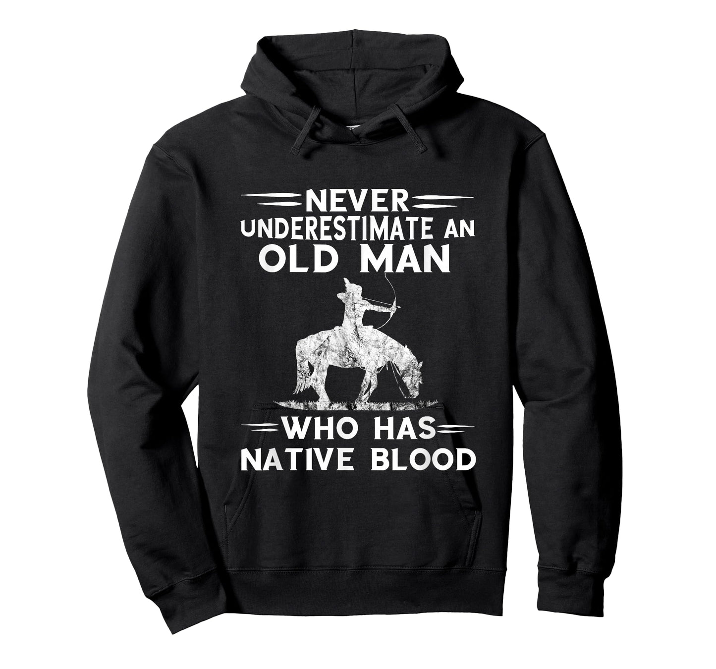 Never Underestimate An Old Man Native American Warrior T-Shirt