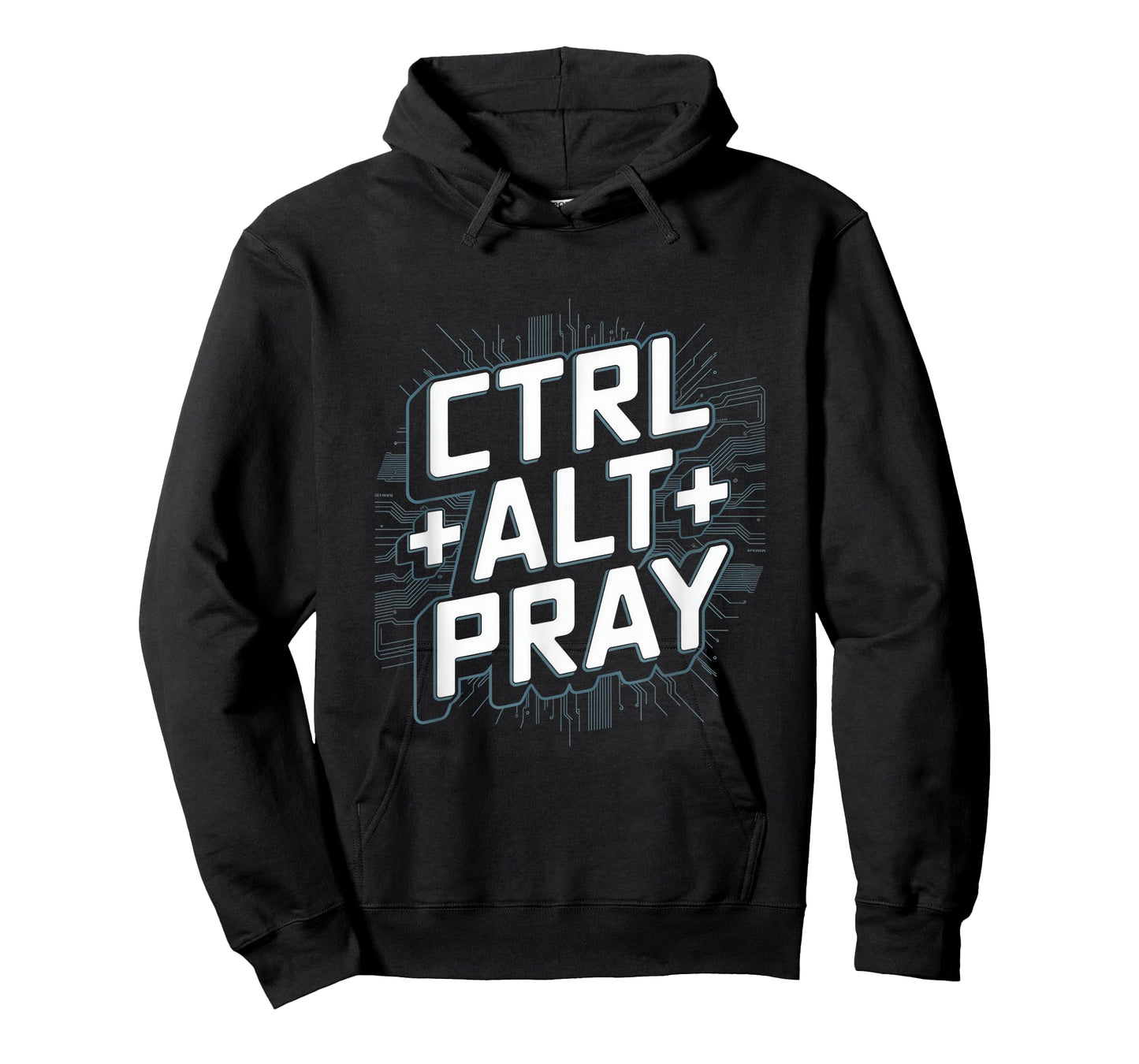 Christian Ctrl Alt Pray Tech Theme T-Shirt