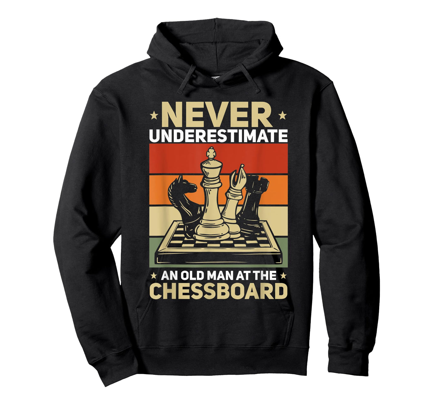 Funny Never Underestimate An Old Man At The Chessboard T-Shirt