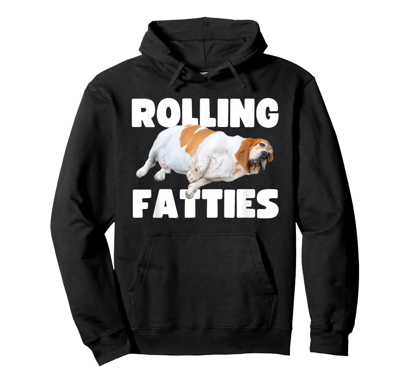 Rolling Fatties Funny Chubby Dog Lover Design T-Shirt